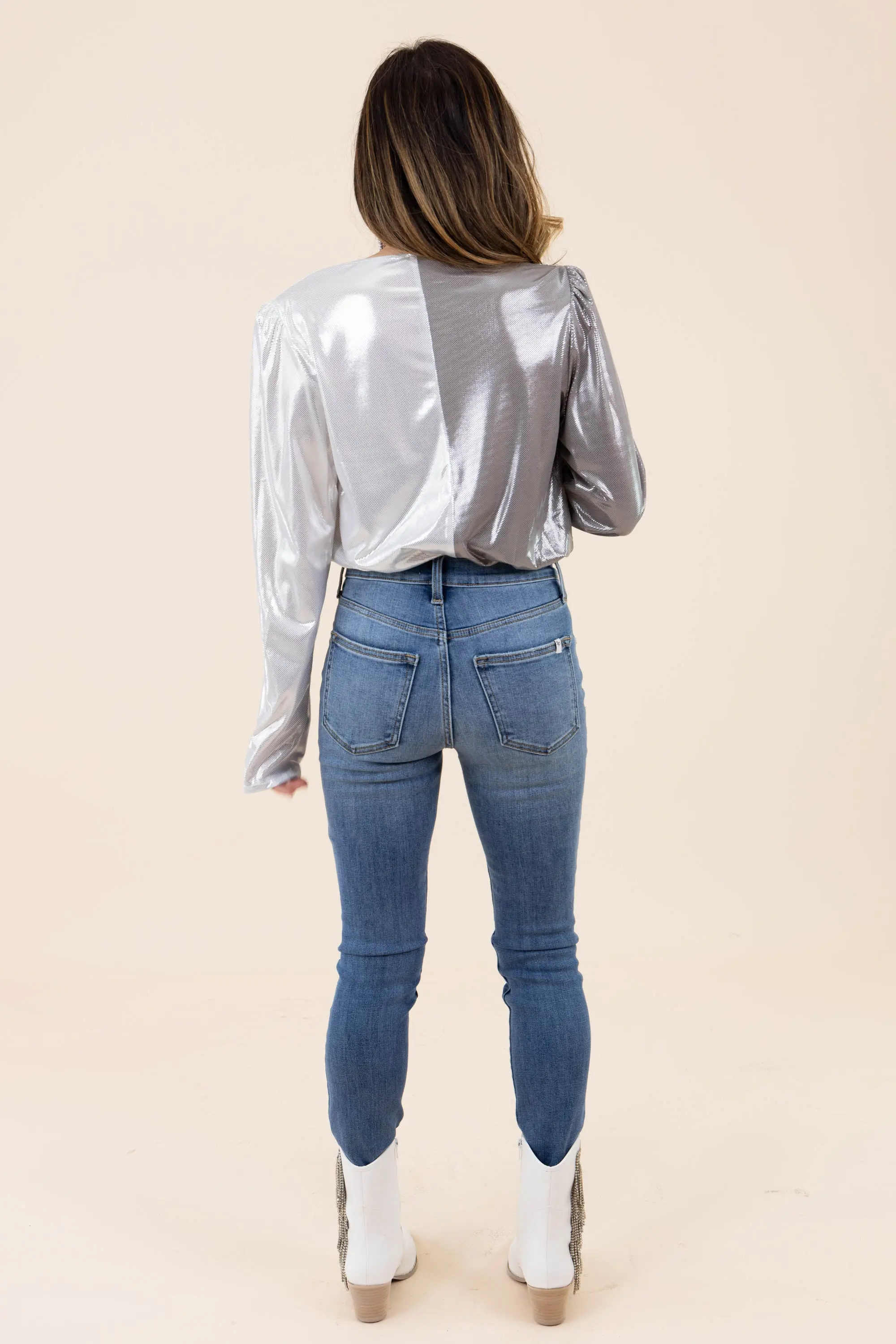 Mind Shimmer Color Block Bodysuit