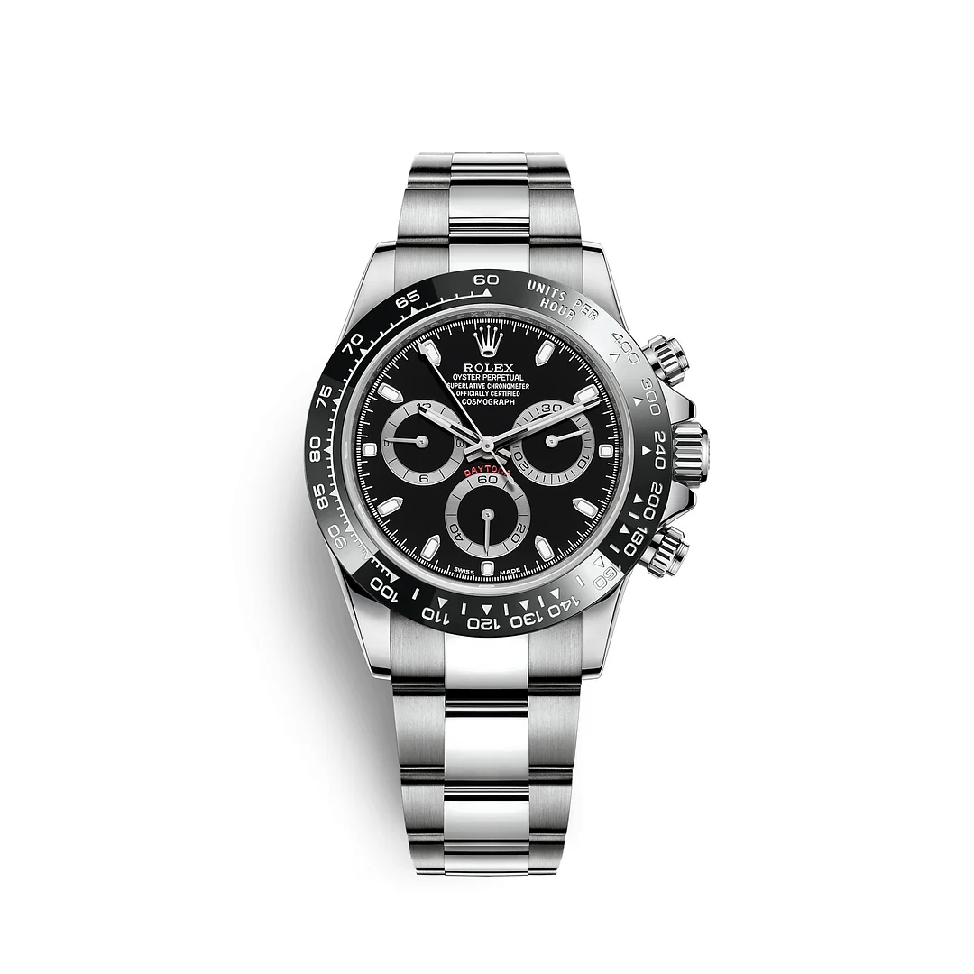 [Super Clone]Rolex Daytona 40mm Stainless Steel Black Dial  m126500ln-0002