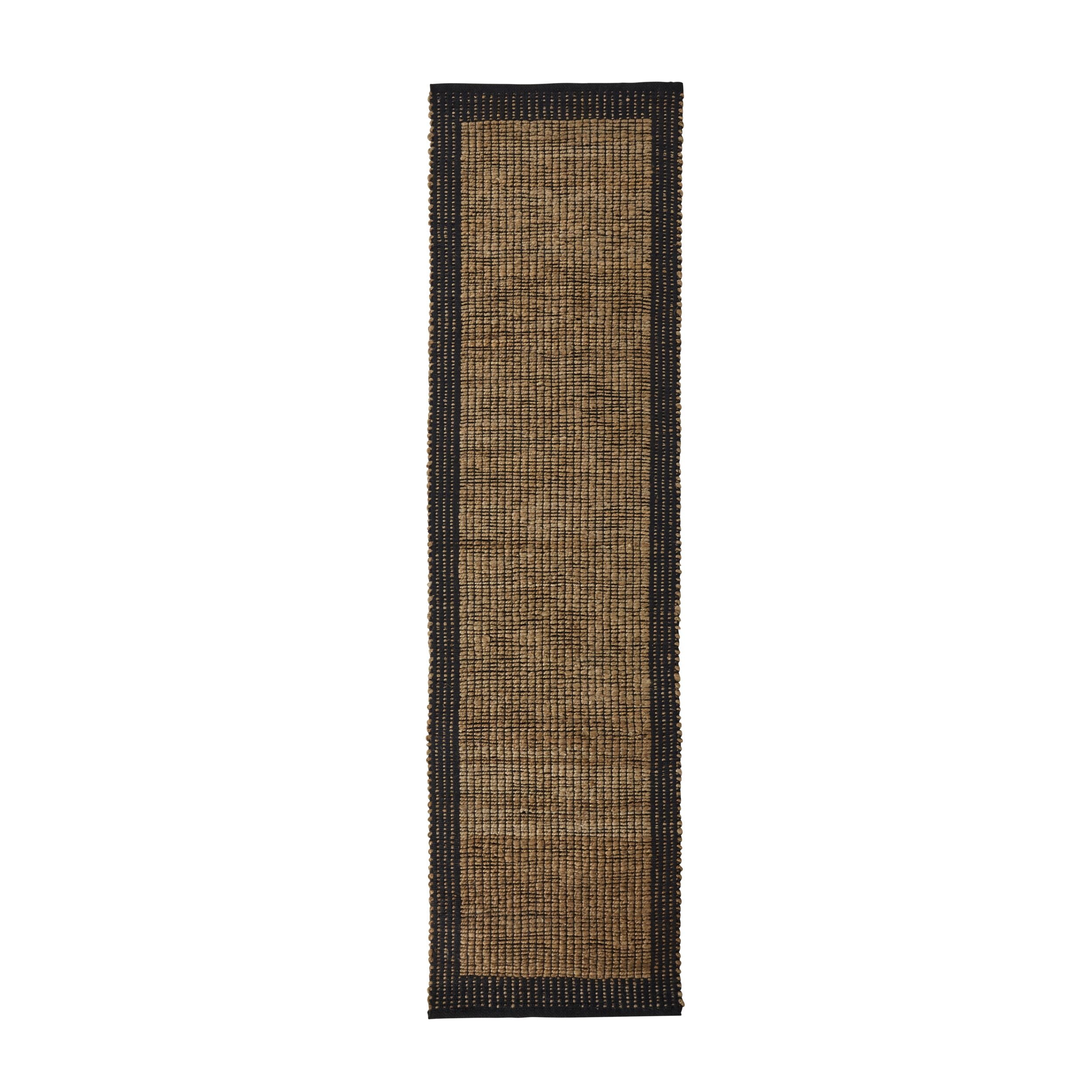 Alhambra Border Jute Runner Walnut 80x300cm