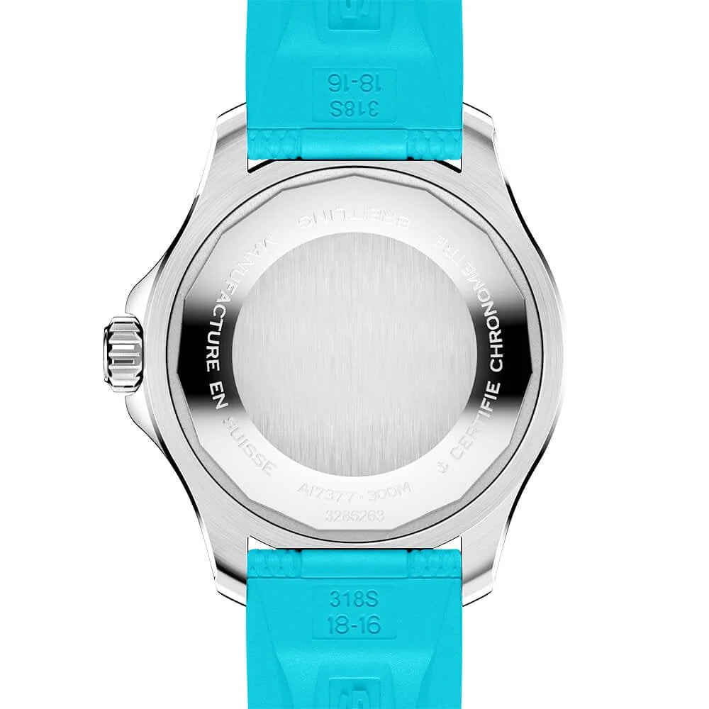 [Super Clone]【Free Shipping】BREITLINGSuperocean 36mm Turquoise Dial Ladies Automatic Strap Watch