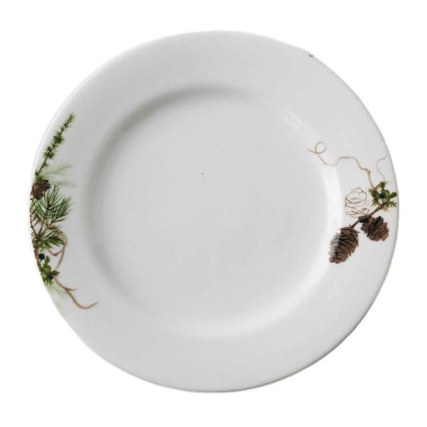 Nostalgi tallerken 22 cm hvit/grønn
