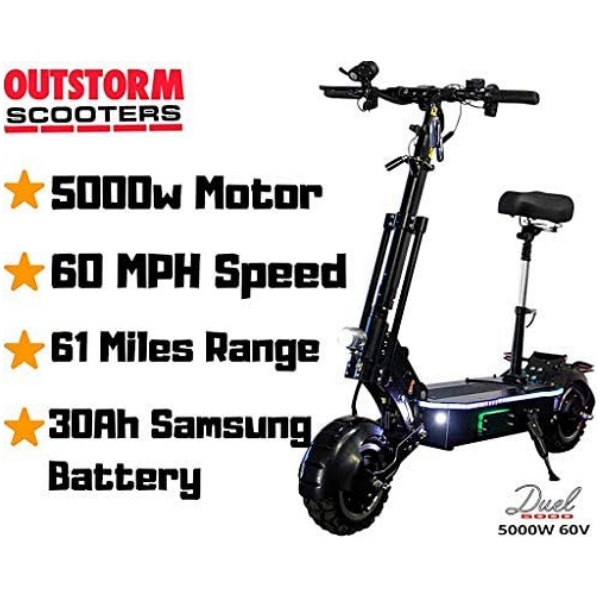 Trottinette électrique ultra-rapide MAXX 2025 (96 km/h) pour adultes, pliable, double moteur de 5 000 W, batterie 60 V / 38,5 Ah, autonomie de 134 km, pente maximale de 30°.