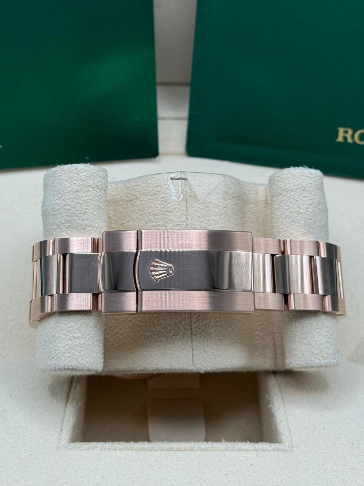 [Super Clone]RLX  Sky-Dweller 42mm Rose Gold Rhodium Dial Oyster - 336935
