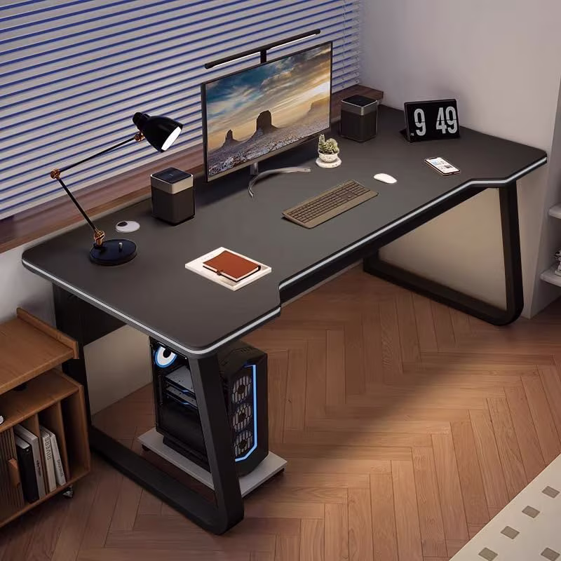 Gaming Desk Computer Writing Table Student Art Modren Simple Style PC Wood Suitable Portable Desk for Home, Office,Bedroom��39.3''*19.6''White��(39.3*19.6*29.5) - Image 3