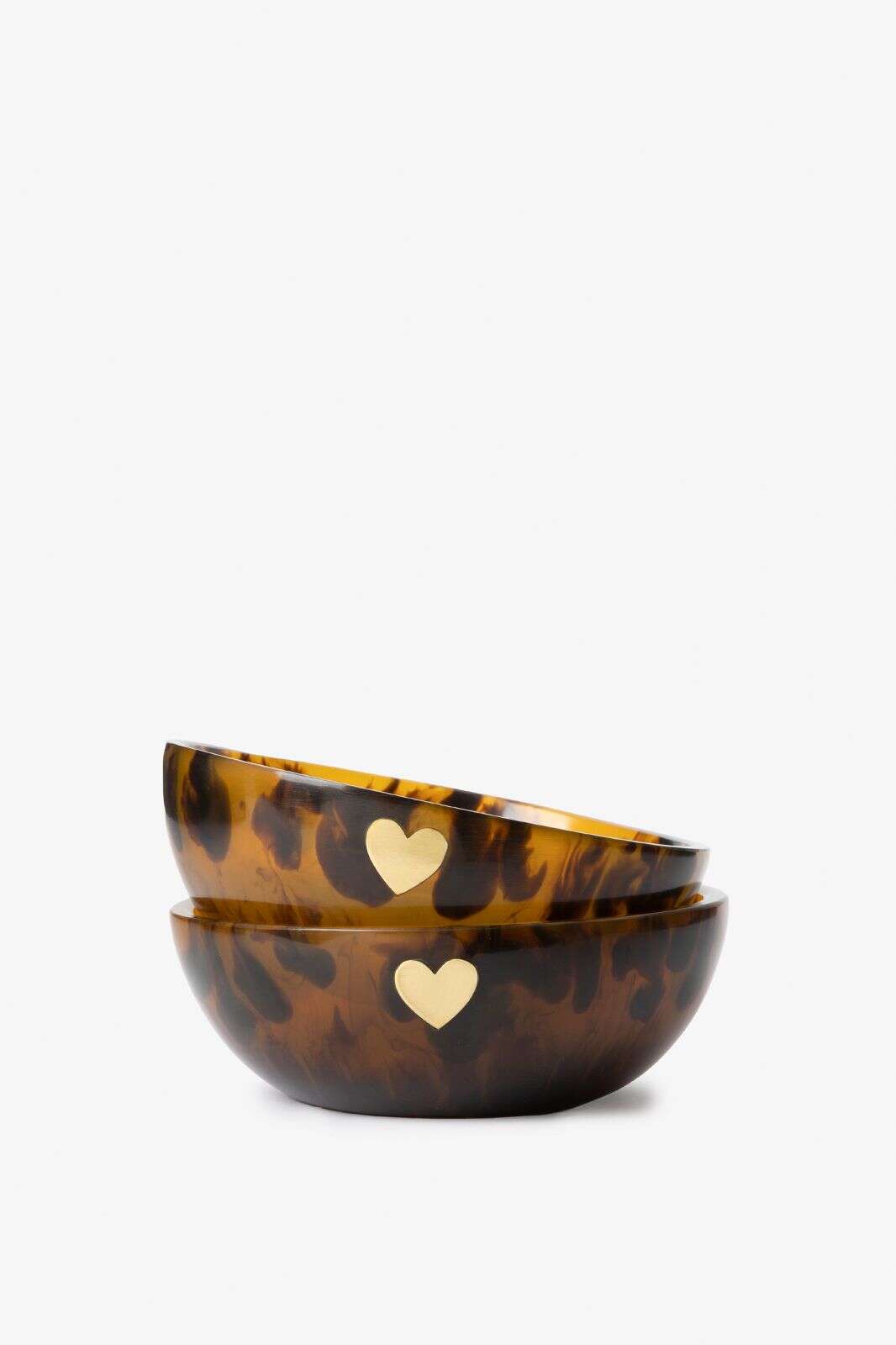 Donkerbruine kom met leopard print