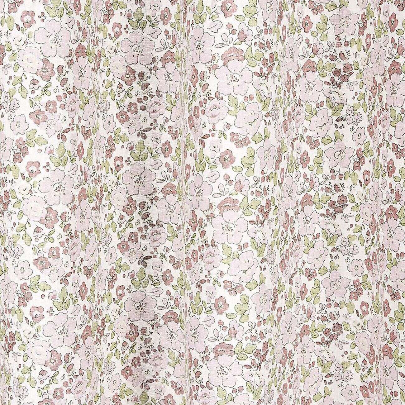 Rideau polycoton 140x240cm imprimé fleurs