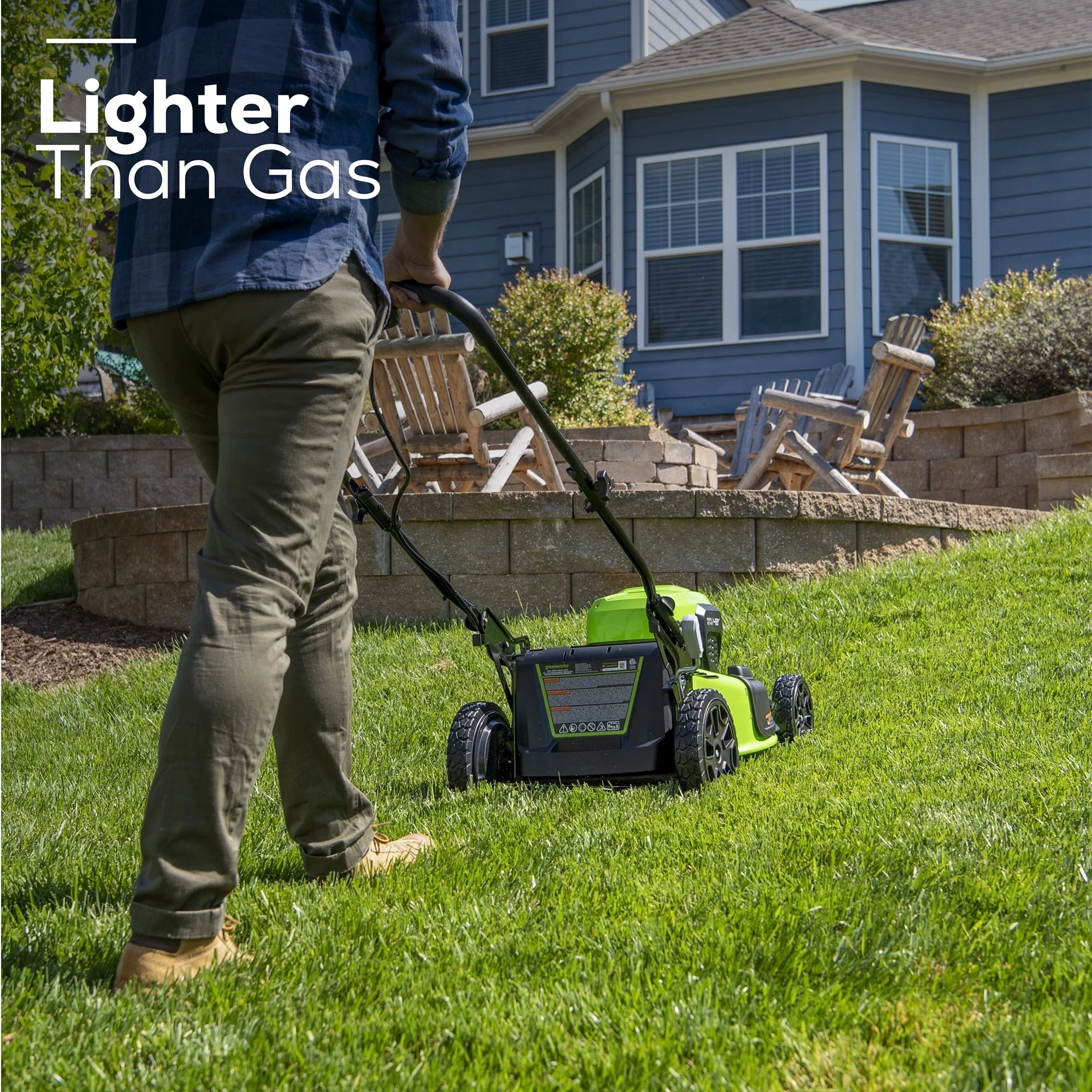 48V 20" Brushless Battery-Powered Lawn Mower, Two (2) 4.0Ah USB Batteries and Charger - Image 7