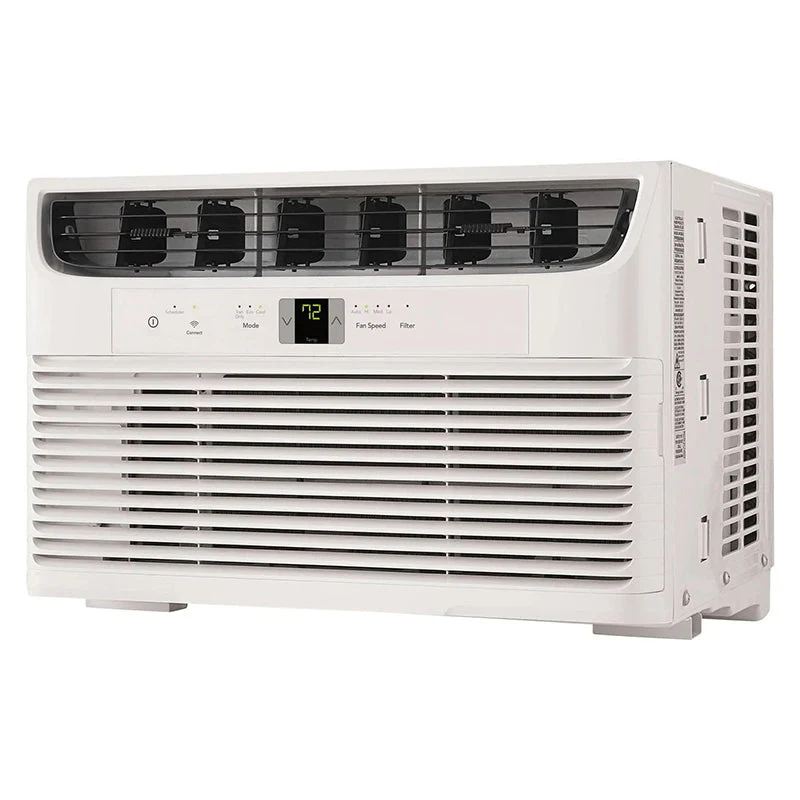 8.000 BTU Window Air Conditioner with WiFi & Remote. Multi-Speed. Eco Mode. White
