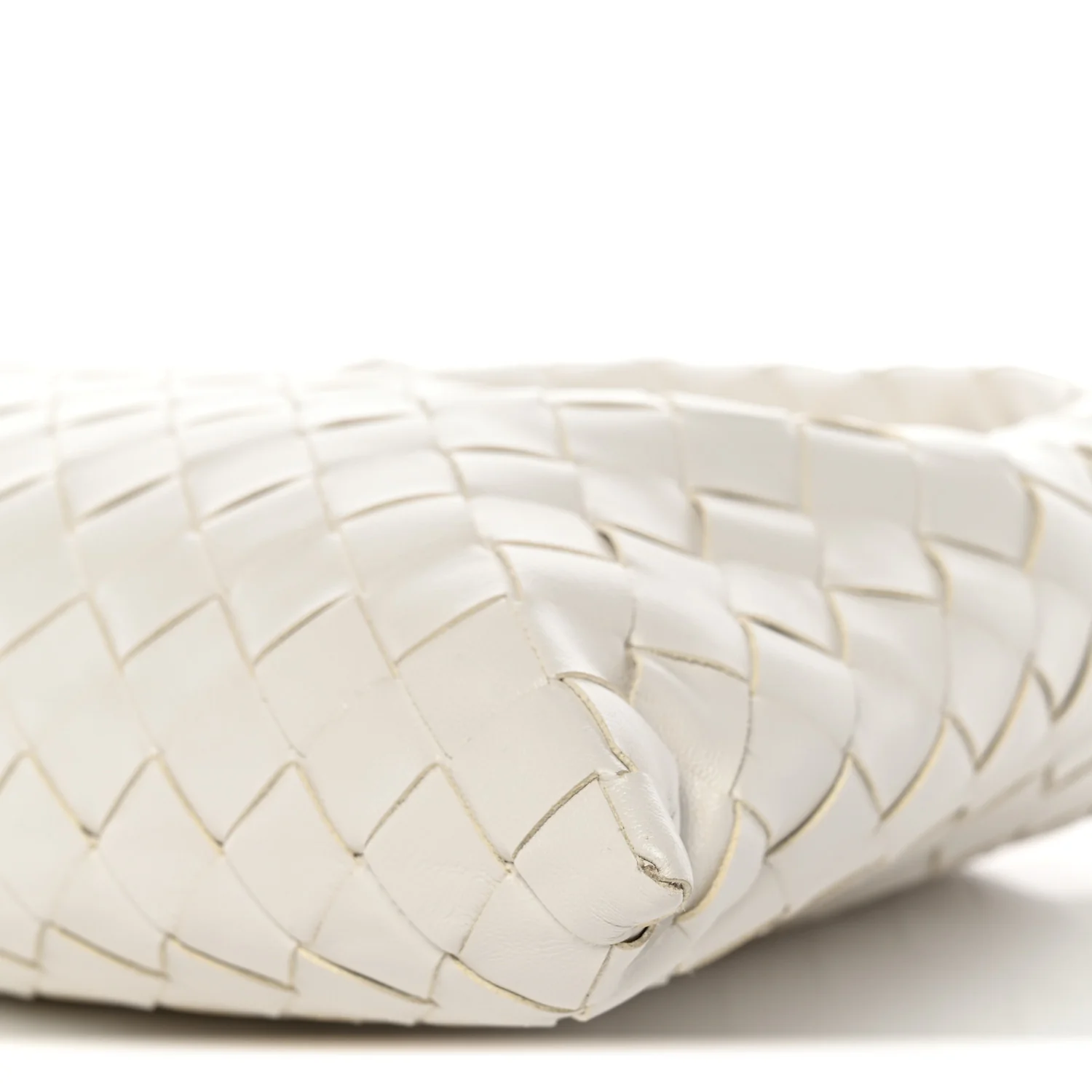 Calfskin Intrecciato Mini Hop White