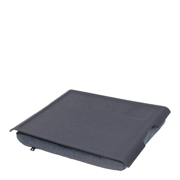 Laptray knebrett anti-slip 43x38 cm svart/grå