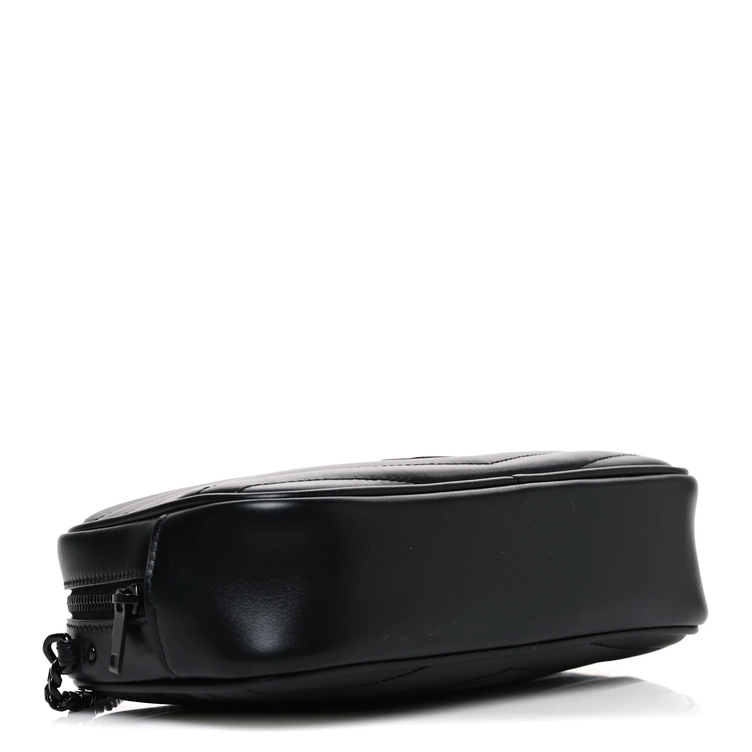 Calfskin Matelasse Monochrome Monogram Mini Lou Camera Bag Black