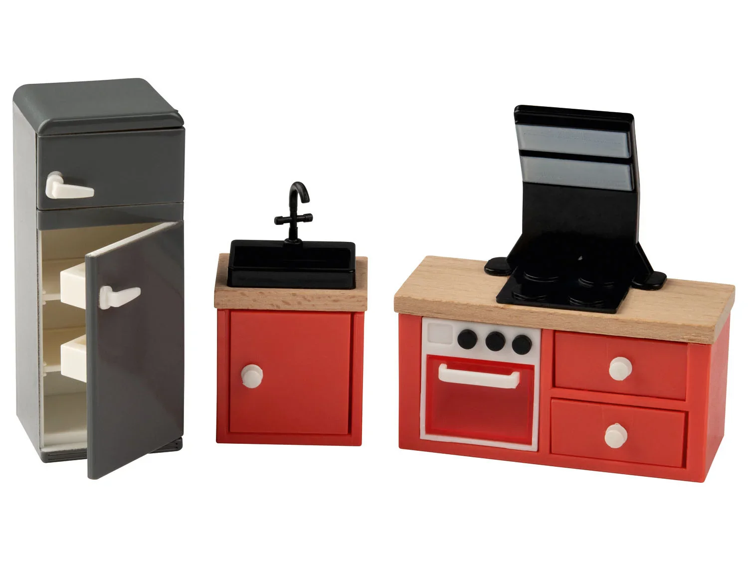 Playtive Maison de poupe XXL en bois, 54 pices