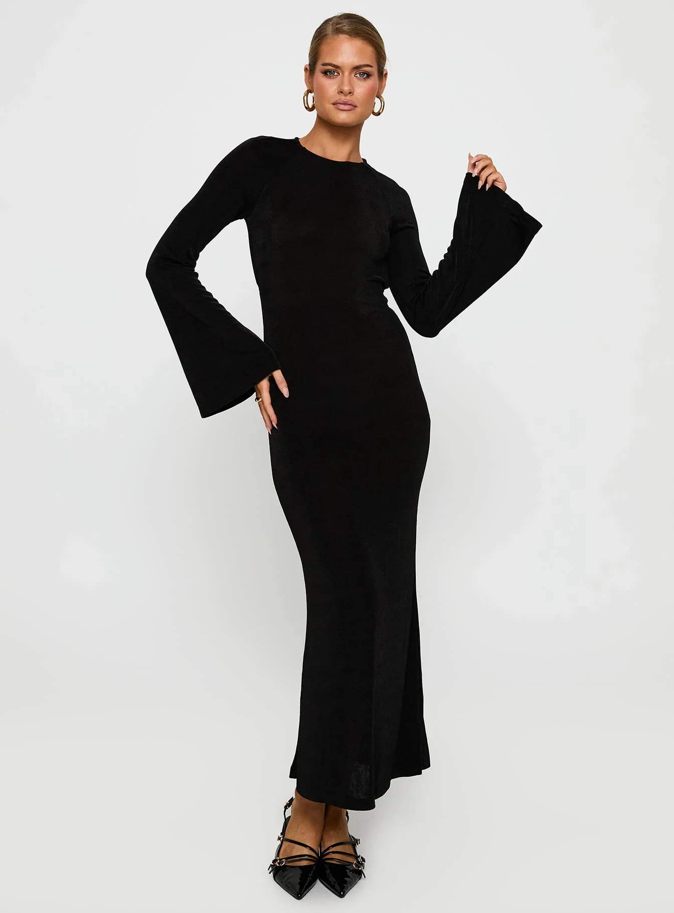 Amersham Long Sleeve Maxi Dress Black