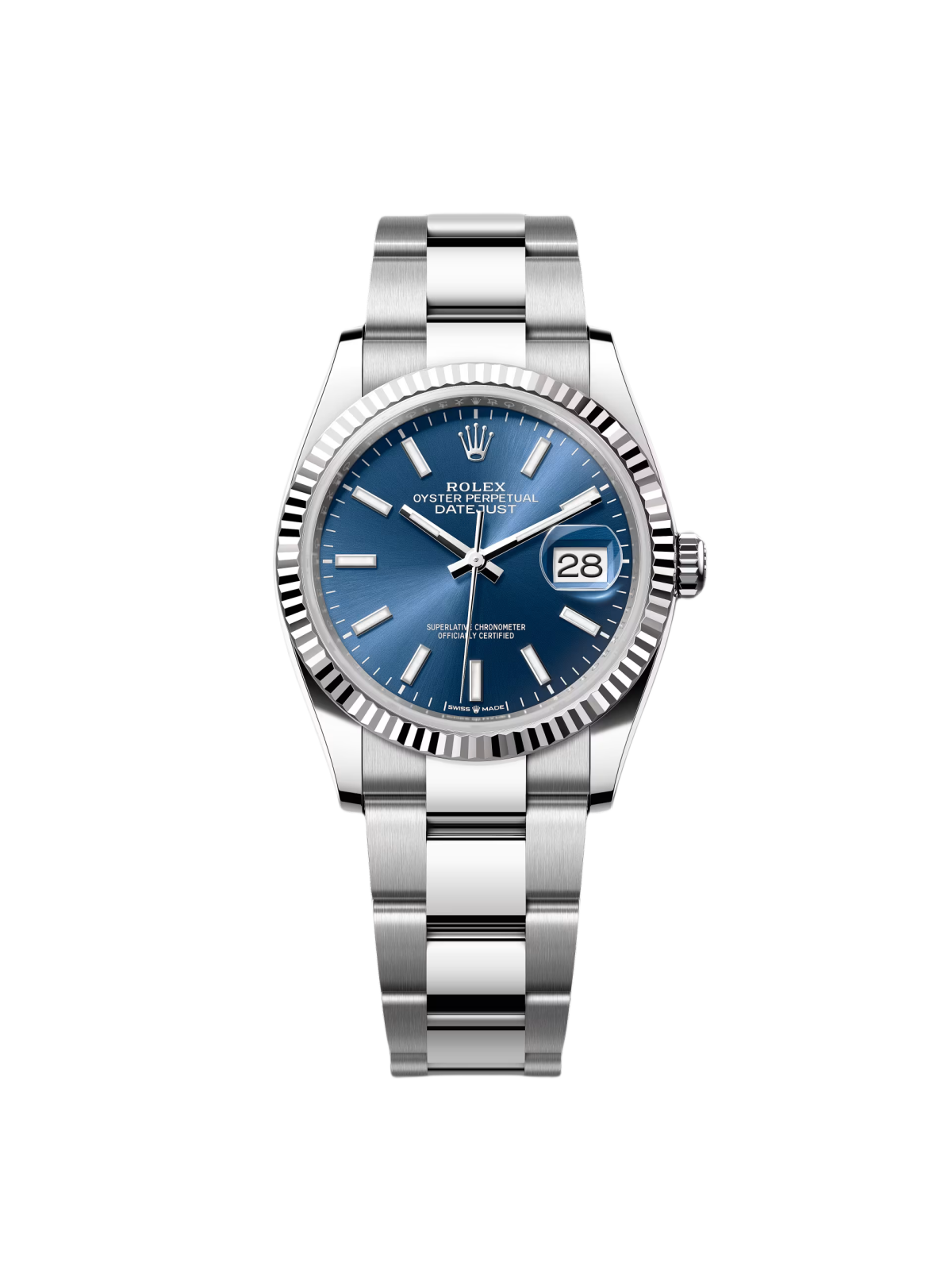 【Super Clone】RLX  Datejust 36mm 126234 Blue Index Dial 36mm Oyster Stainless Steel