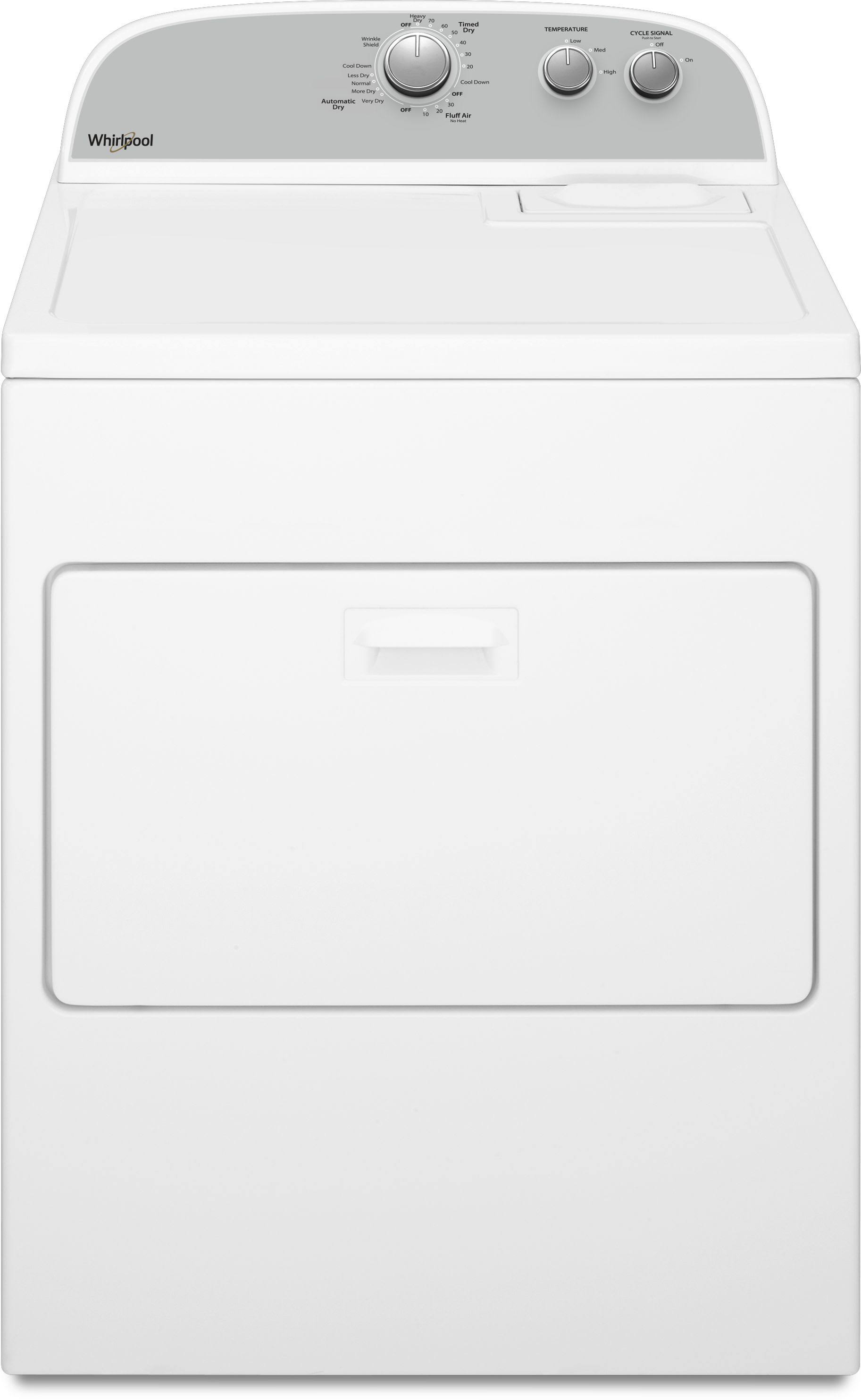 Whirlpool WED4950HW - 7.0 Cu ft - Top Load Electric Dryer - White - with AutoDry Drying System