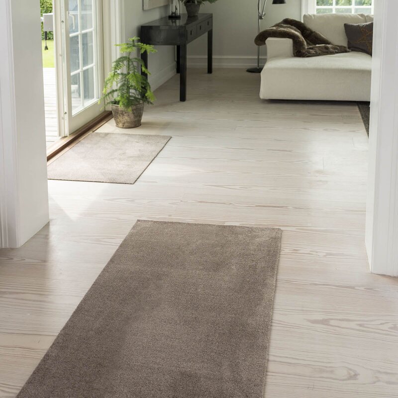 Unicolor gulvmatte 90x60 cm sand/beige