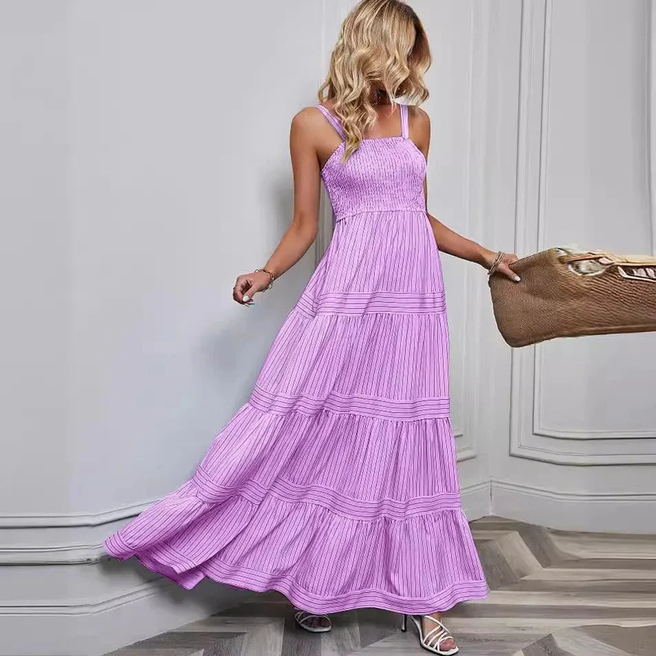Sophie Paris | Robe à fines bretelles à rayures