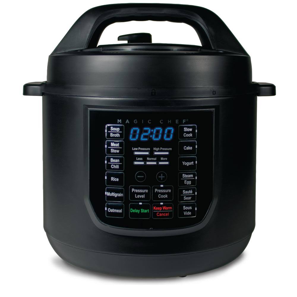 9-in-1 6 Qt. Matte Black Electric Multi-Cooker with Recipe Book