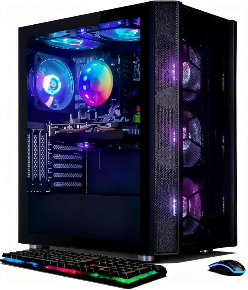 STGAubron Gaming PC  Intel Core i5-9400F up to 4.1 GHz  Radeon RX 5700 8GB GDDR6  16GB DDR4  1TB SSD  600M WiFi  BT 5.0  Windows 11 Home