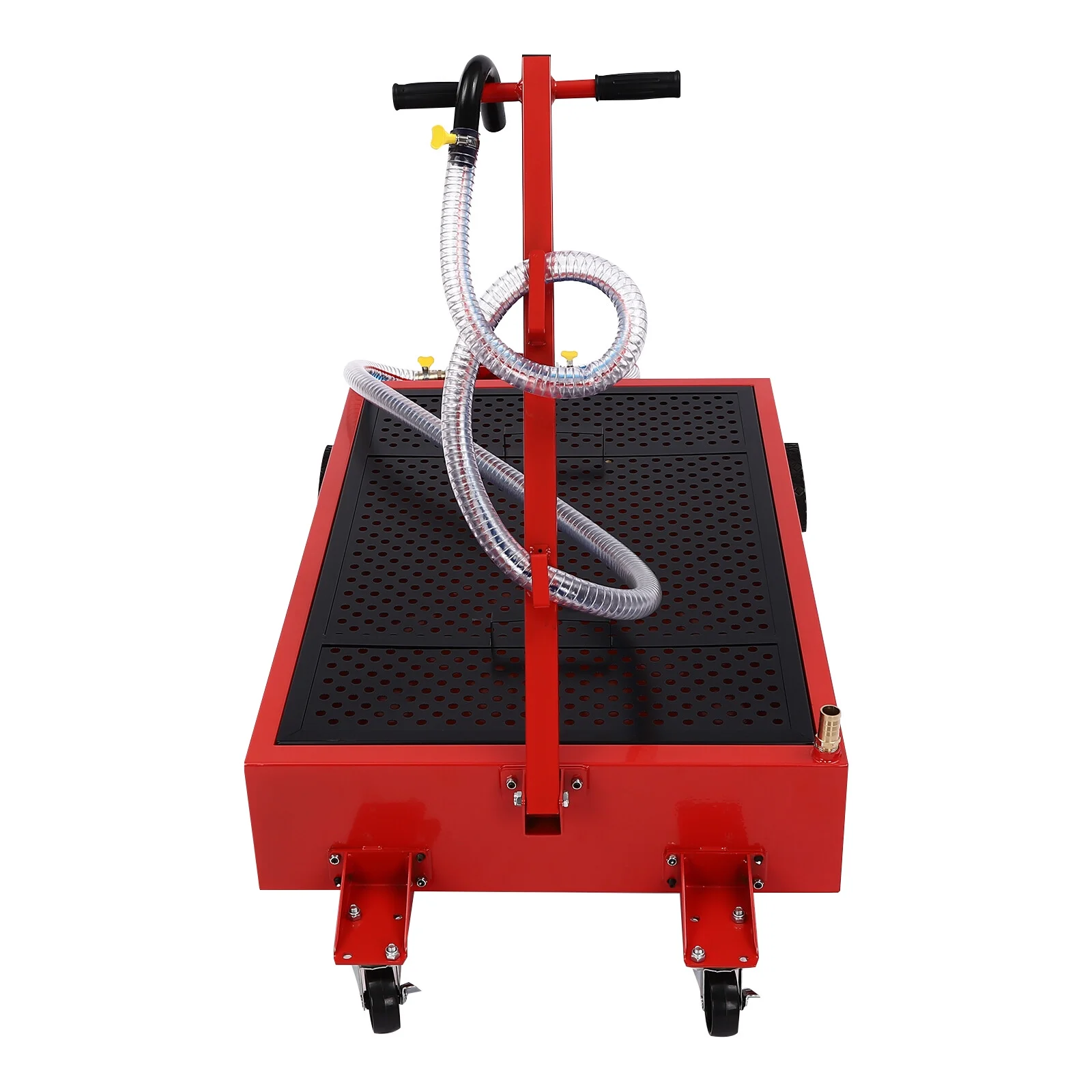 Low Profile Oil Drain Pan 20 Gallon Oil Drain Cart w/ 110W Manual Pump Hose - Image 2
