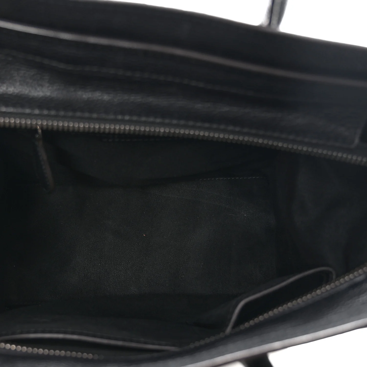 Drummed Calfskin Micro Luggage Black