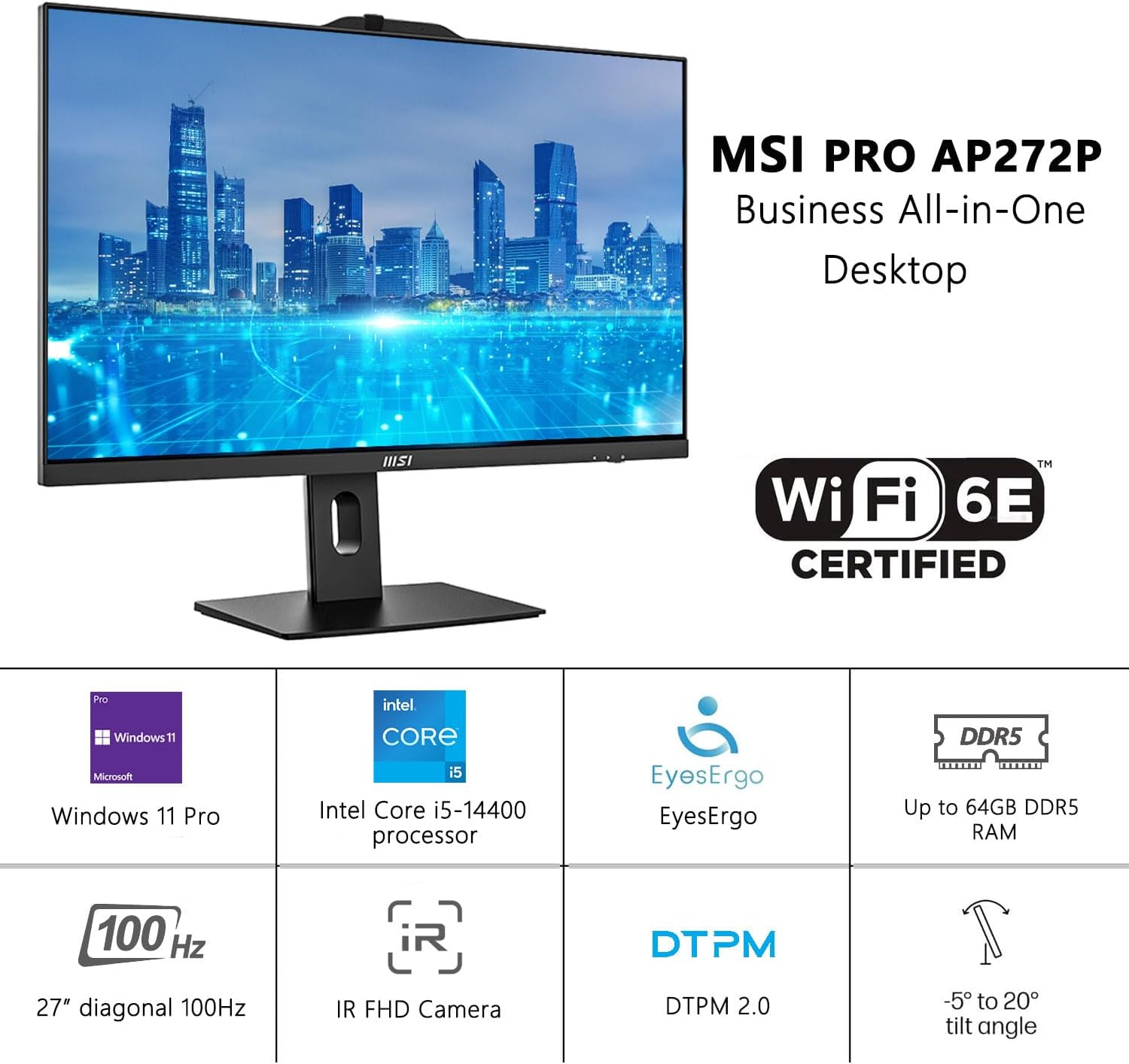 msi PRO AP272P Business All-in-One Desktop  27