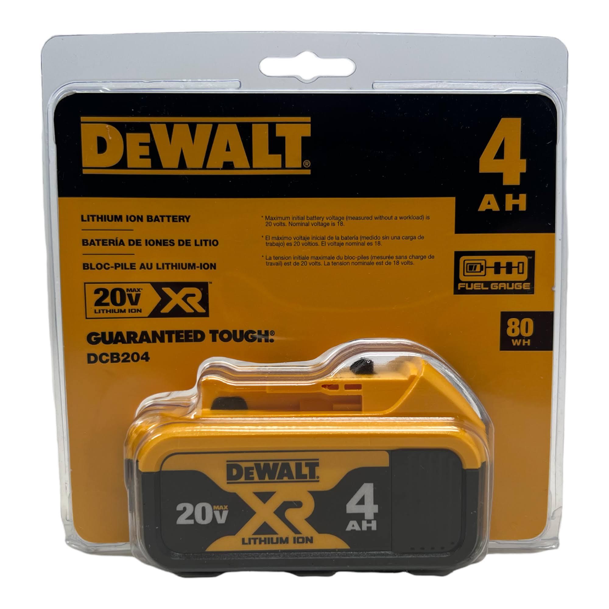 DeWalt DCB204 20V Max XR Lithium Ion Battery