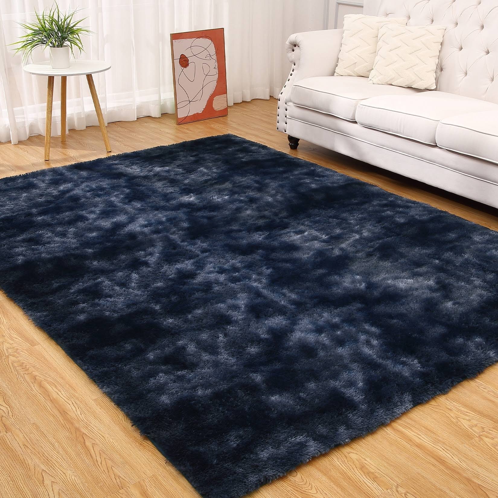 Whizmax Shag Fluffy Area Rug Modern Indoor Plush Shaggy Carpet - 8' x 10' - Blue