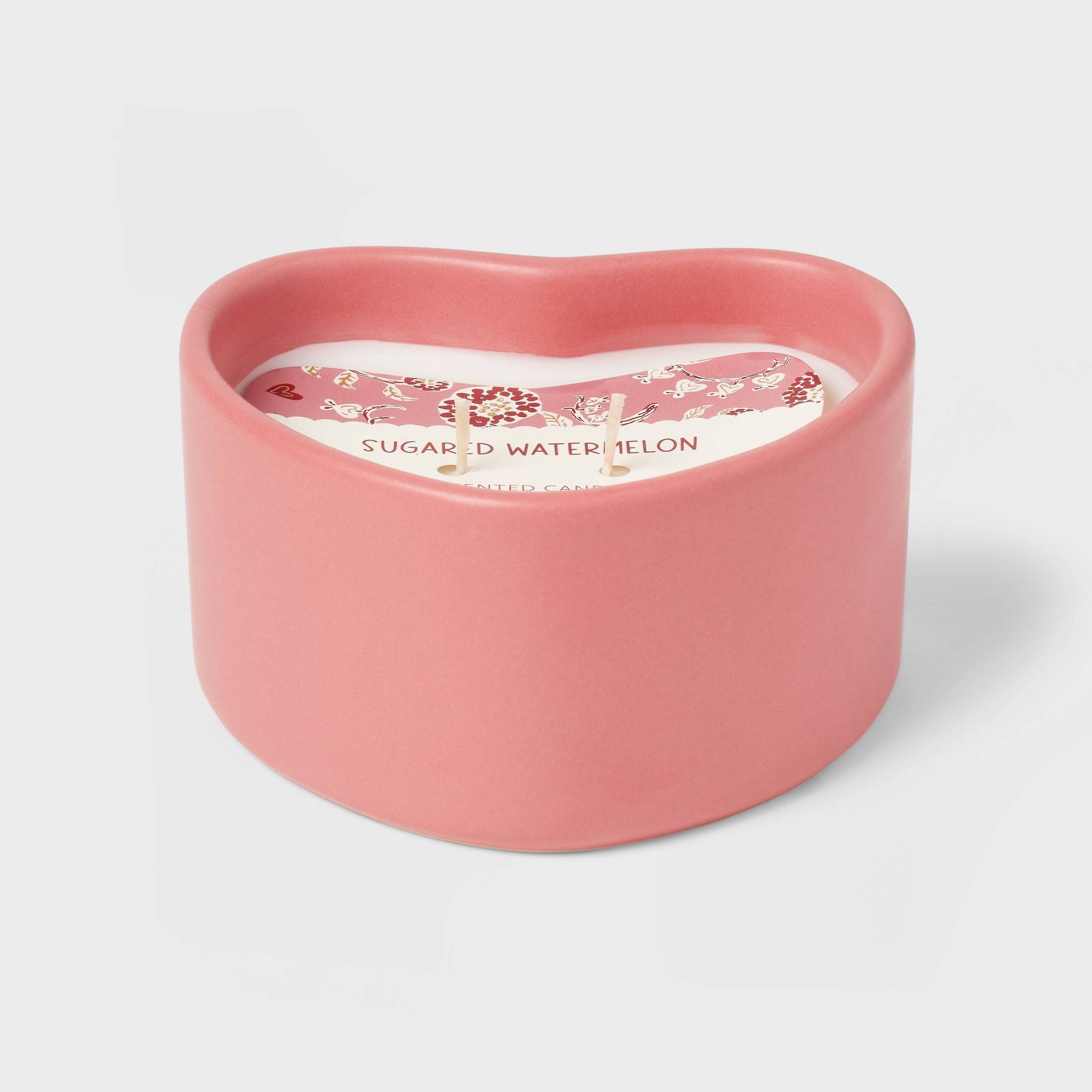 Threshold Accents | Target Threshold Sugared Watermelon Ceramic Heart Shaped Candle | Color: Pink | Size: 8oz | Dealswithtiff's Closet