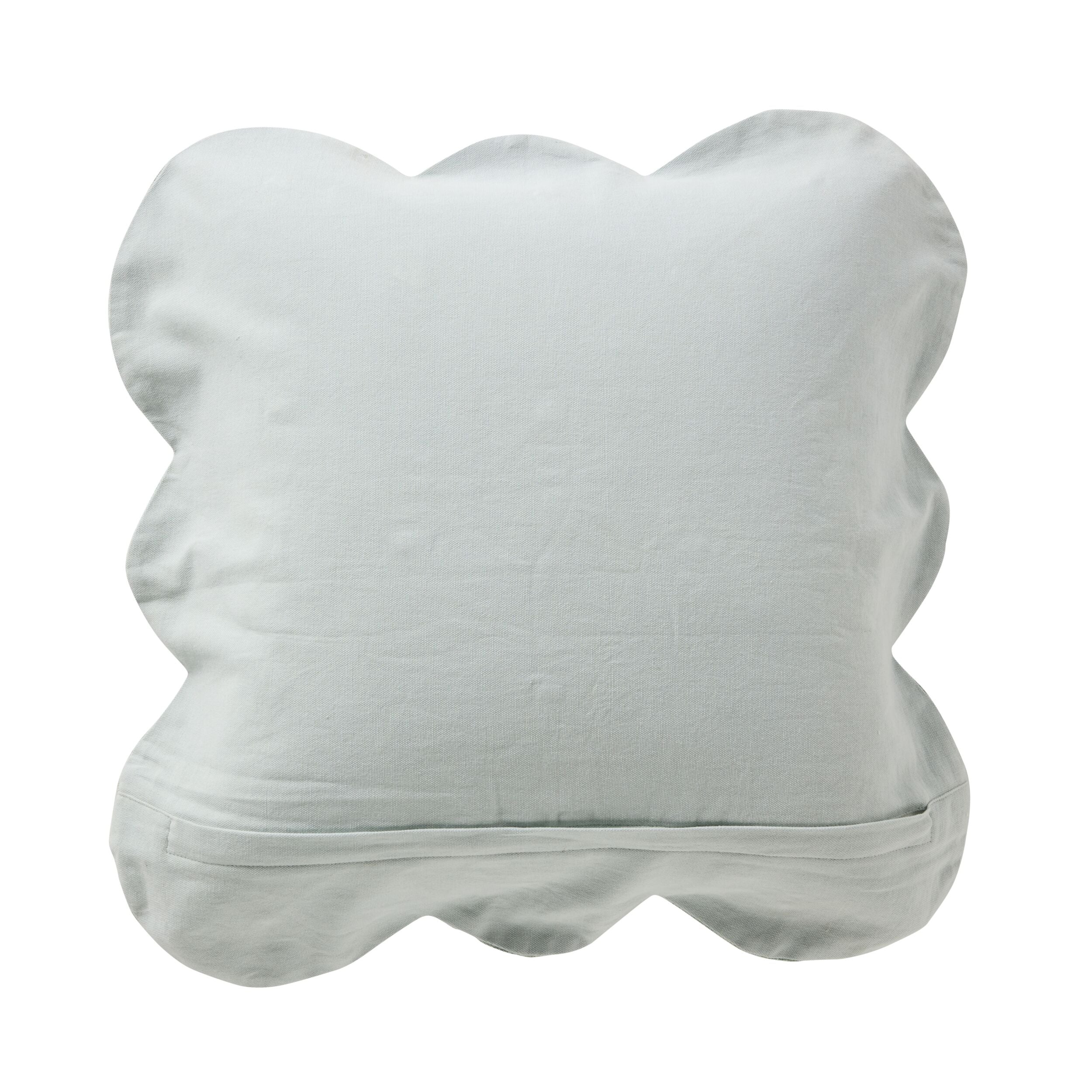 Stitch Scalloped Cushion Soft Sage 50x50cm