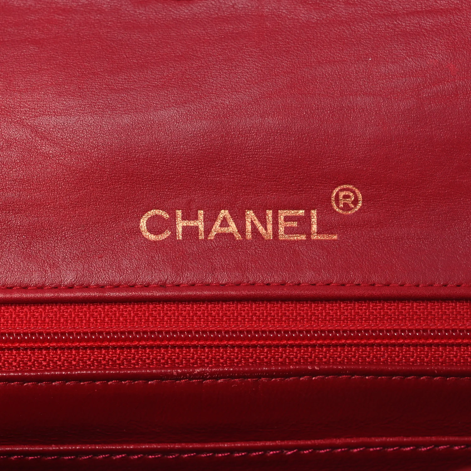Lambskin Quilted Mini Square Flap Red