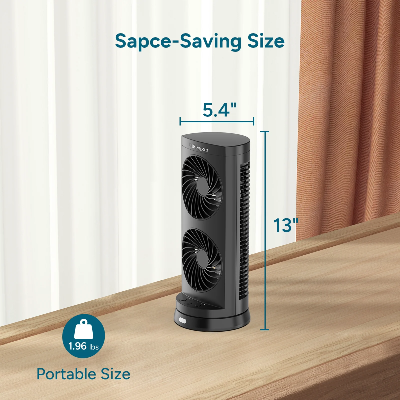 Dual Oscillating Tower Fan with Remote Control