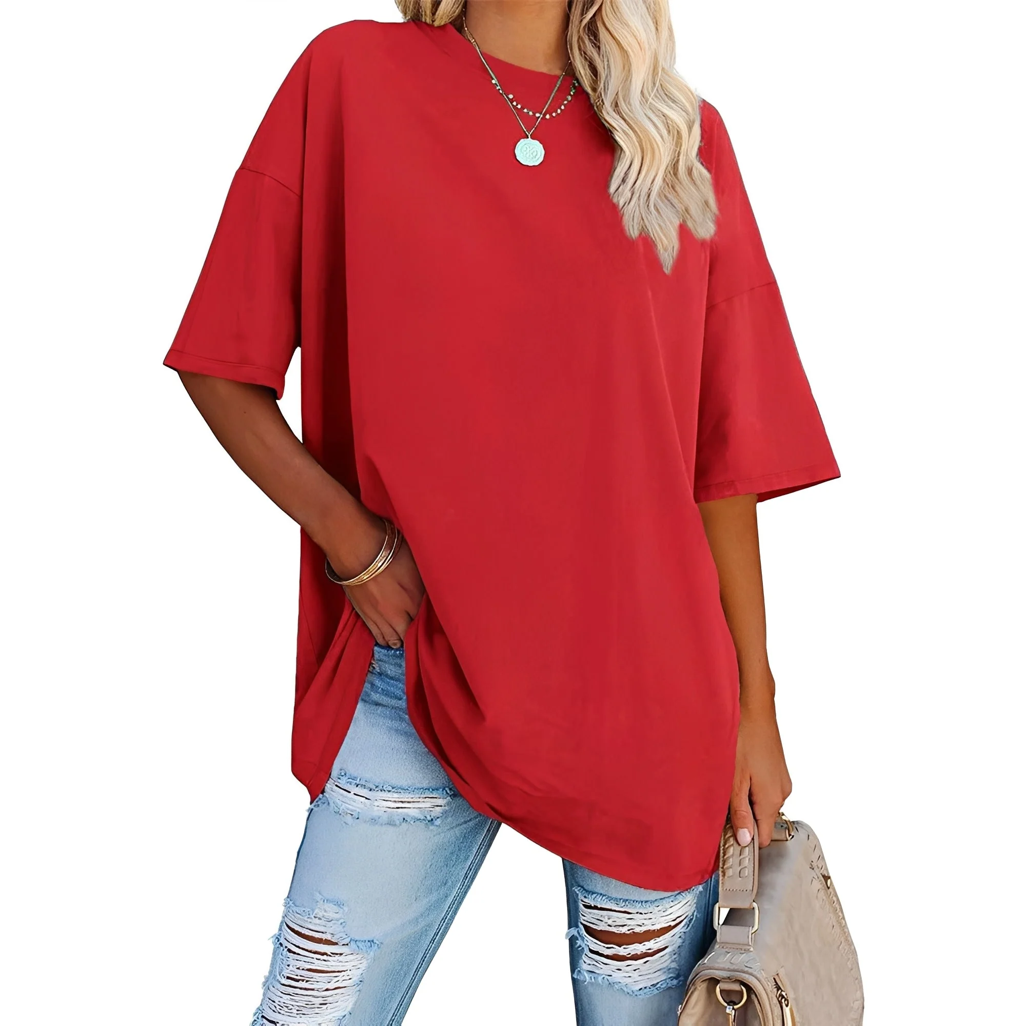 Alice - T-shirt ample avec épaule tombante