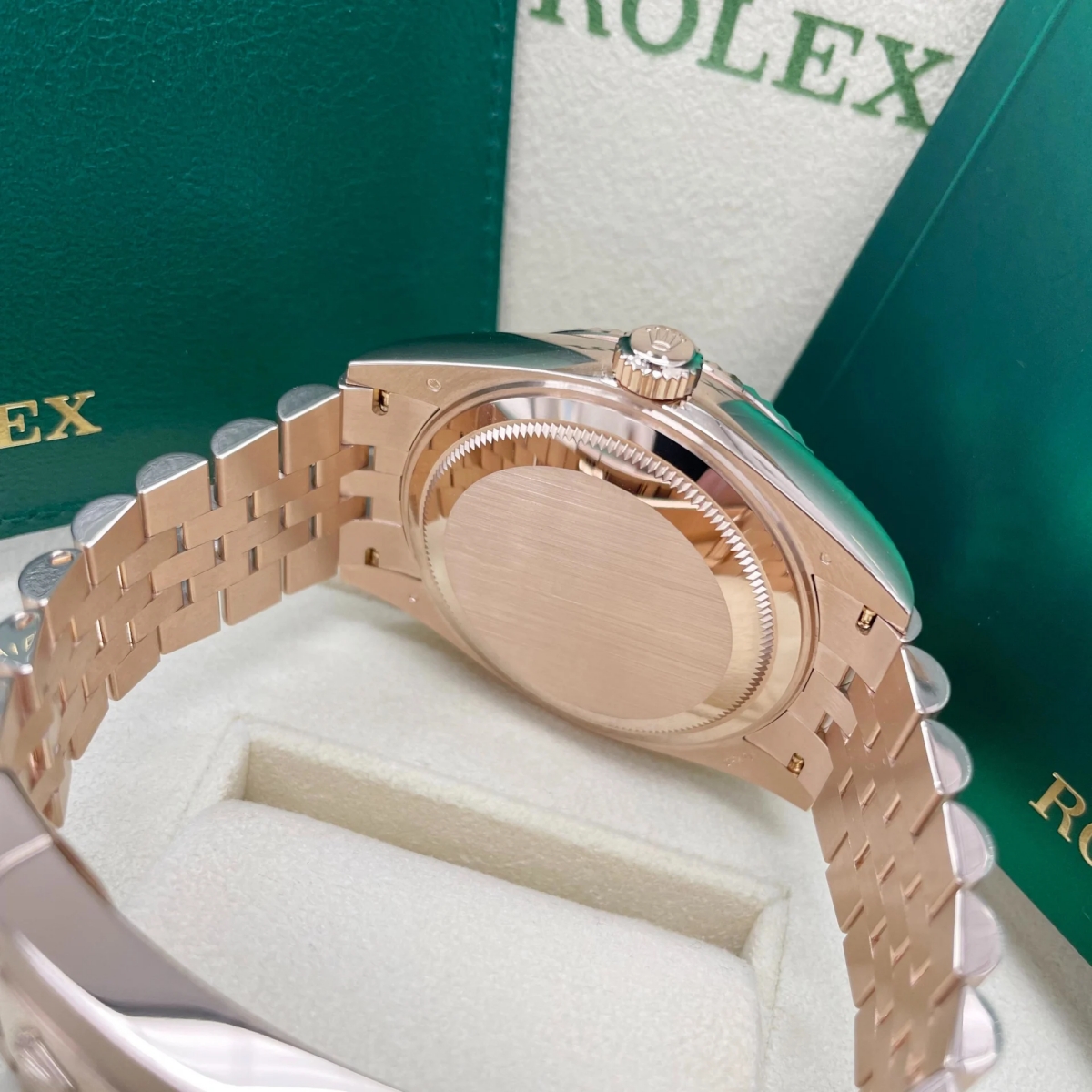 [Super Clone]RLX  Sky-Dweller 42mm Rose Gold Rhodium Dial Jubilee - 336935