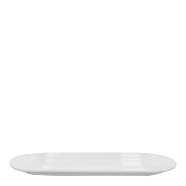 Lyngby Tura oval serveringsfat 48x20 cm hvit