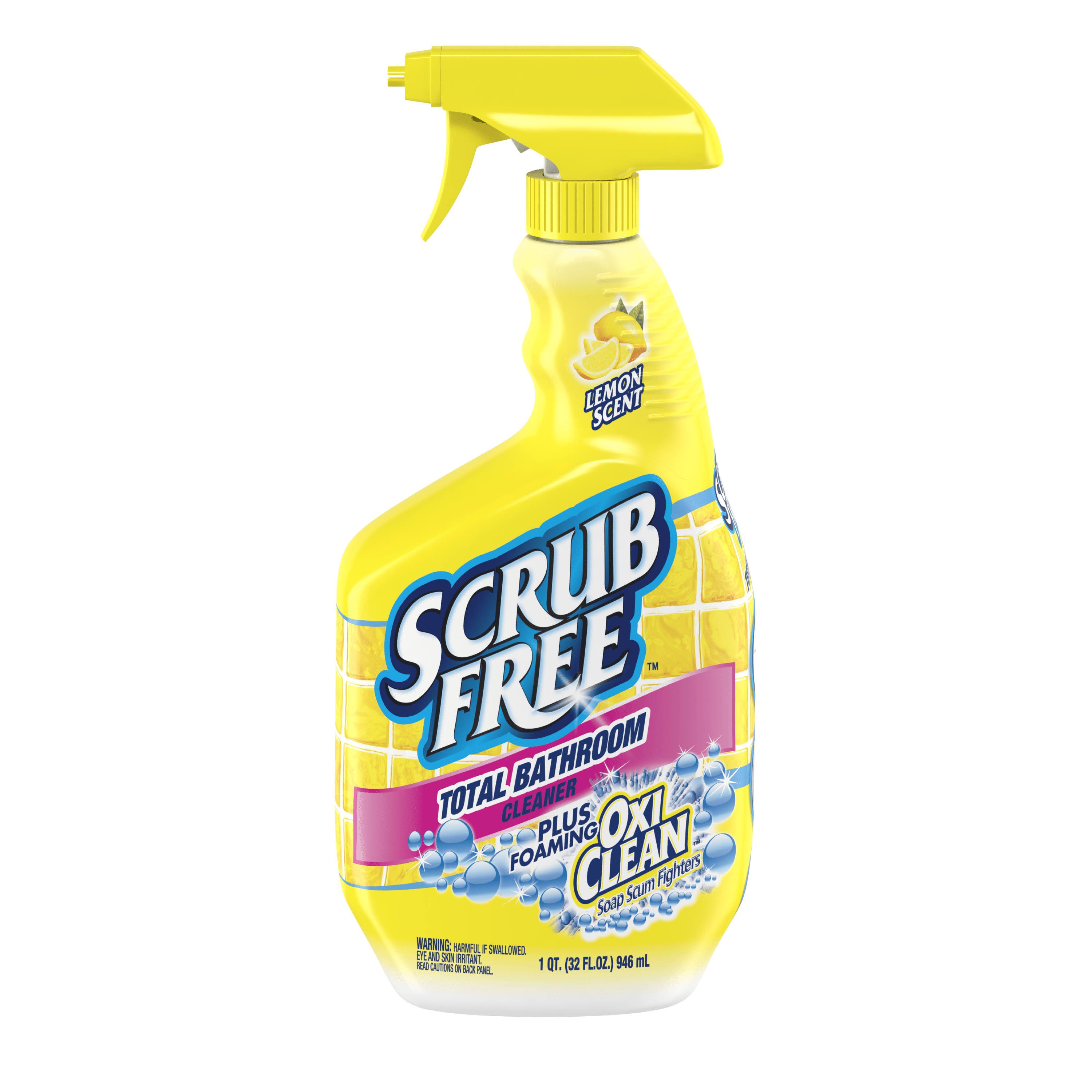 Scrub Free Bathroom Cleaner, Total, Lemon Scent - 32 fl oz