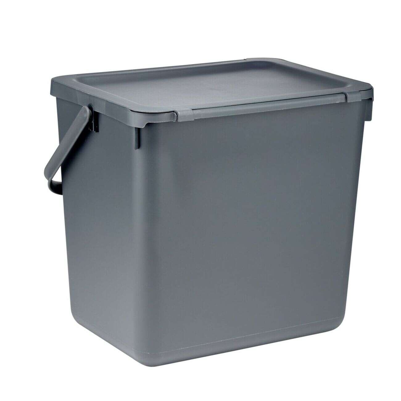 Poubelle de tri 25L plastique gris 38,5x29,5xH34cm