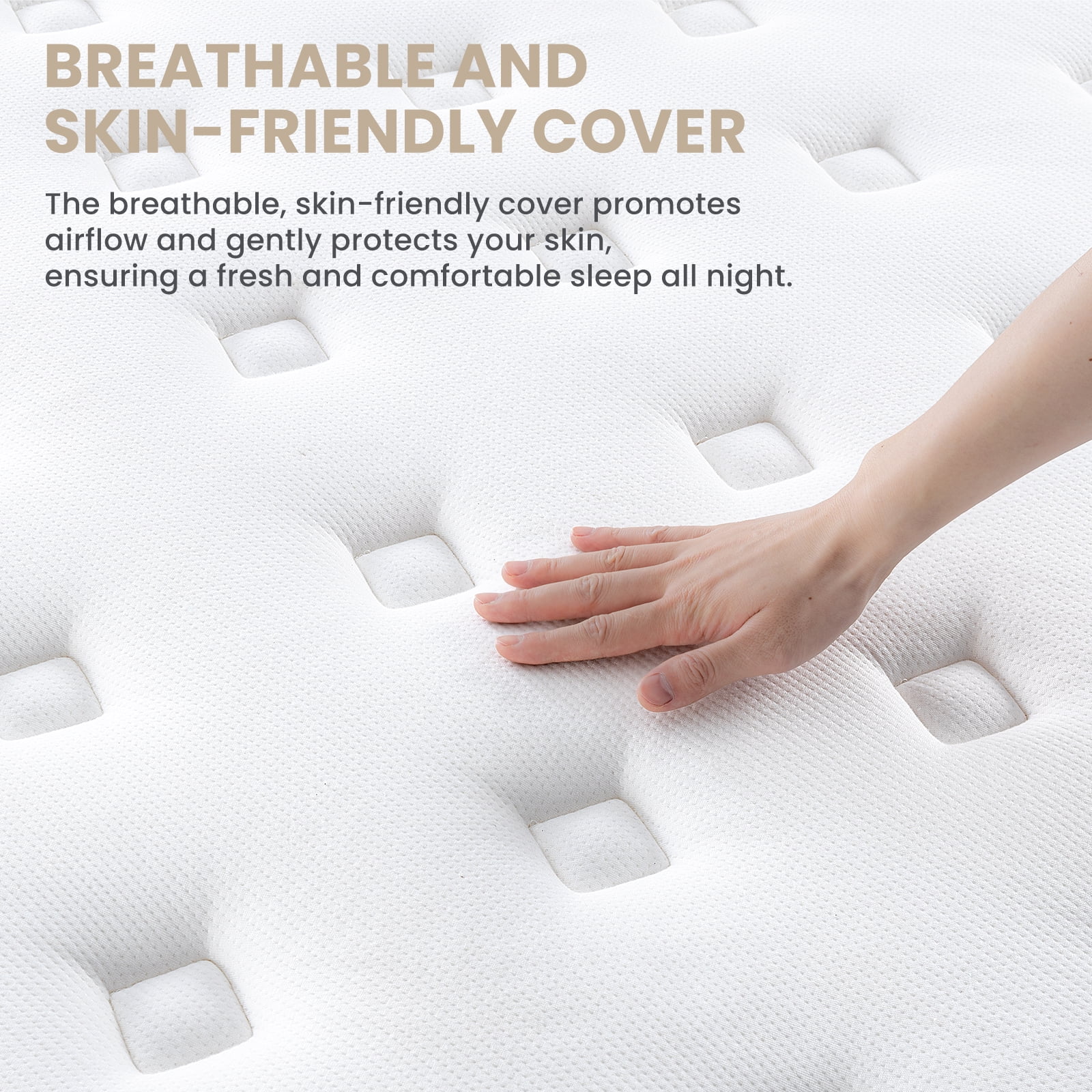 12 inch Queen Size Firm Hybrid Mattress, 365 Night Trial, Motion Isolation Pressure Relief, CertiPUR-US Certified, Adult(Queen/12 in) - Image 5