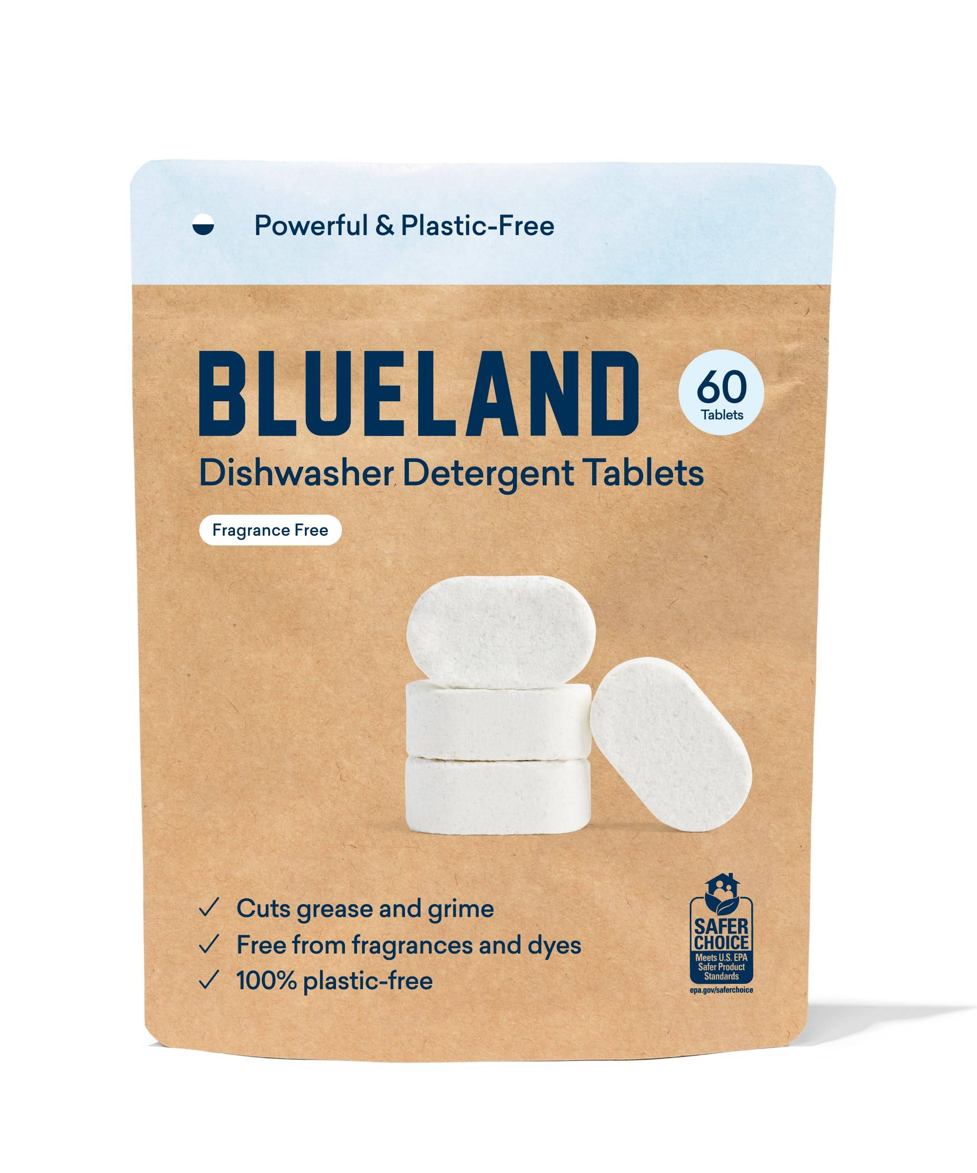 Blueland Dishwasher Detergent Tablet Refill 1 Pack - Plastic-Free & Eco Friendly Alternative to Liquid Pods or Sheets - Natural, Sustainable - 60