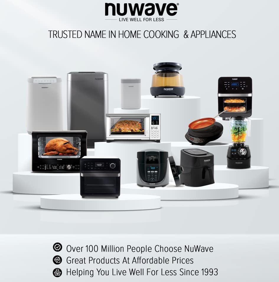Plaque de cuisson à induction de précision Nuwave Gold, puissante avec une grande bobine chauffante de 20 cm (8 pouces).