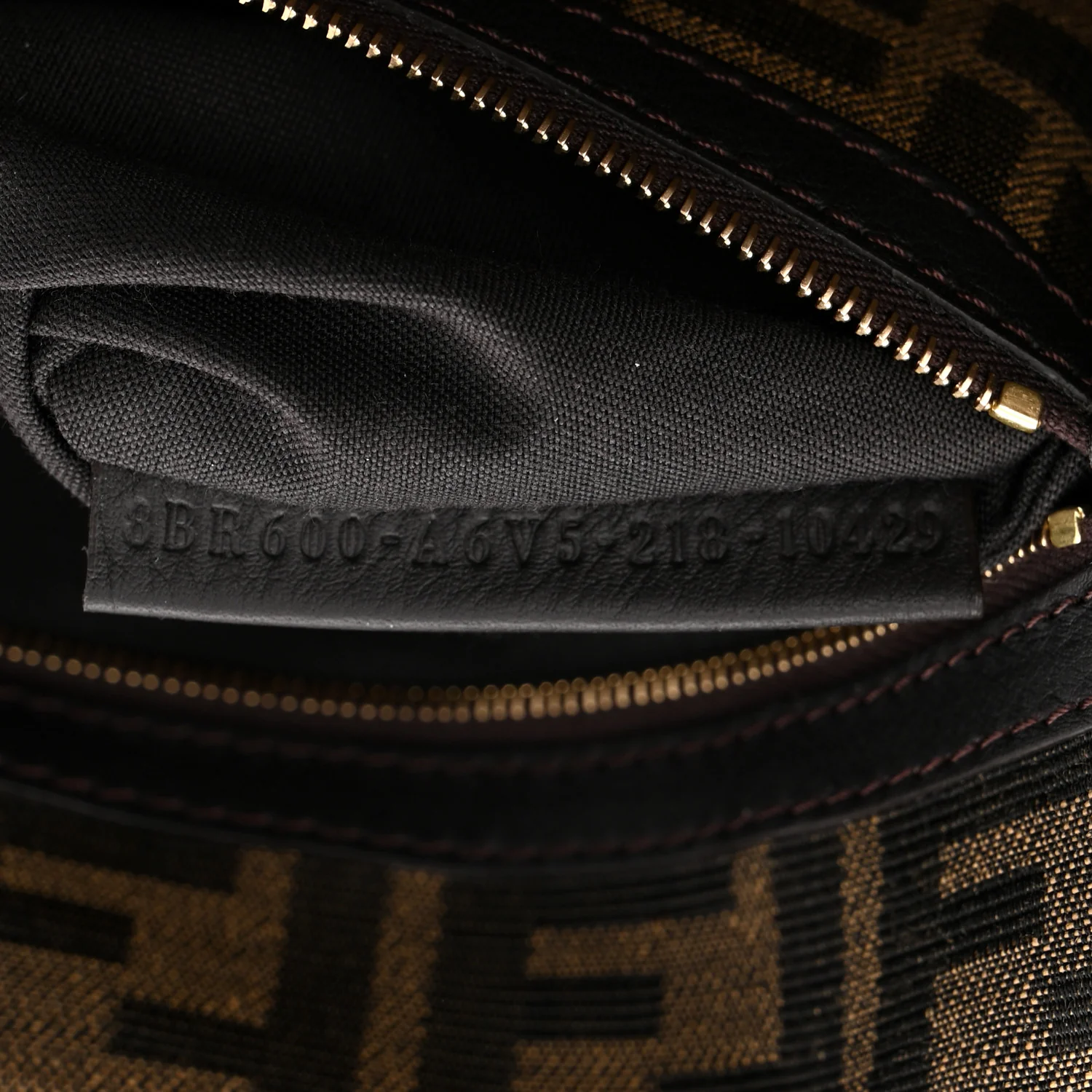 Fabric Jacquard FF 1974 Medium Baguette Tobacco Moro Black