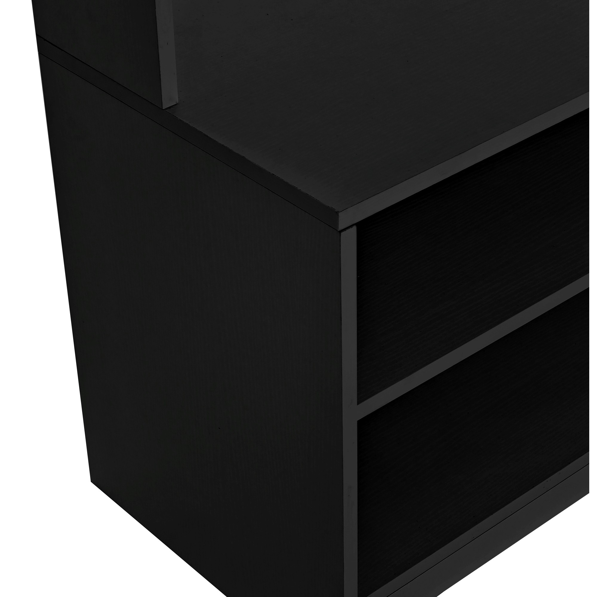 Heyizhuo Hall Tree with Shoe Bench, Coat Rack ,Shoe Storage ,Storage Shelves and Pegboard Black(Black)