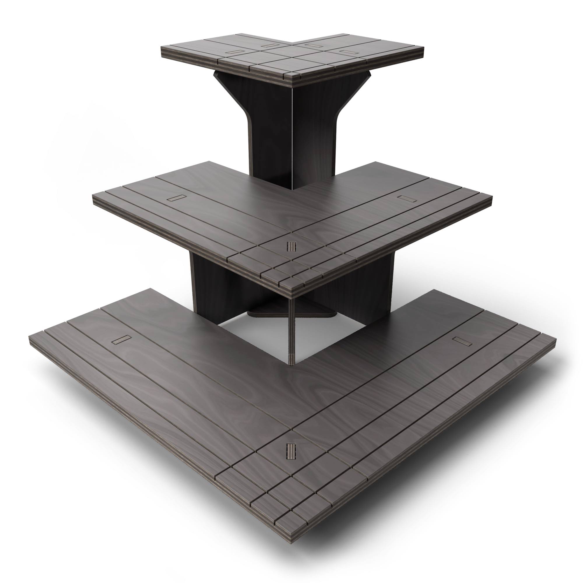 DS The Display Store Corner Black Wooden Cupcake Stand, Earring Display Stand, Jewelry Display, Dessert Table Display Set, Card Display Rack, Sticker