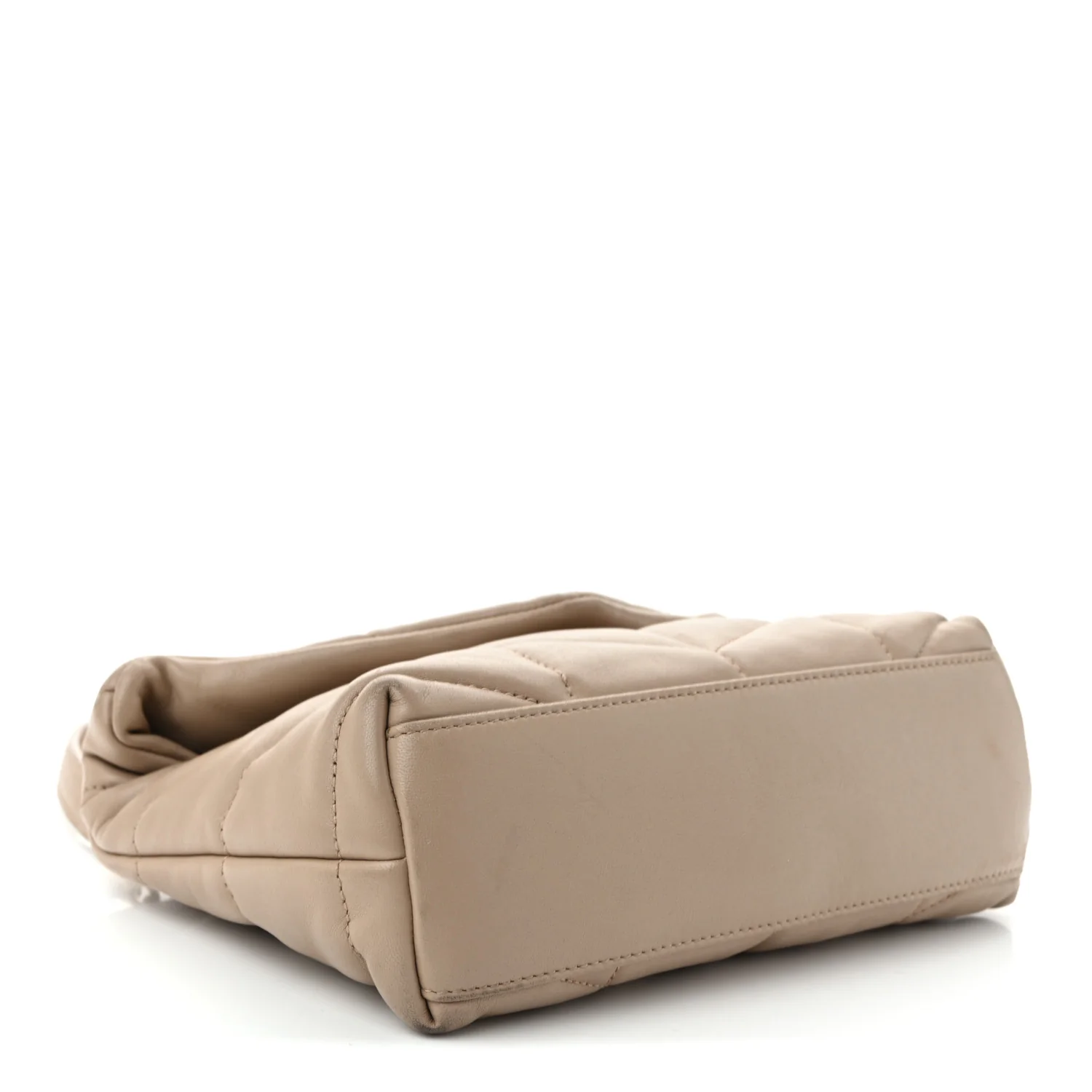 Lambskin Quilted Toy Loulou Puffer Monogram Chain Satchel Nude Powder