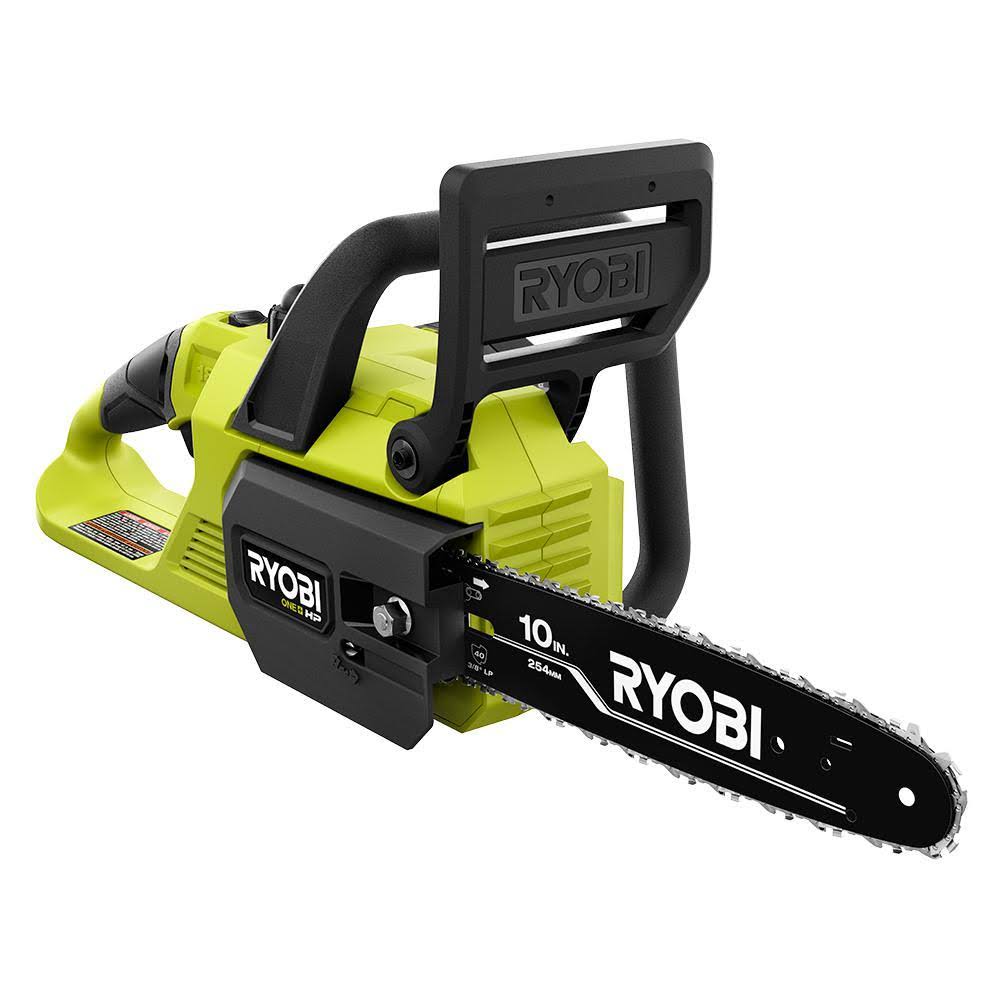 Ryobi P2520 ONE+ HP 18V Brushless 10 in. Cordless Battery Chainsaw with 4.0 Ah Battery and Charger