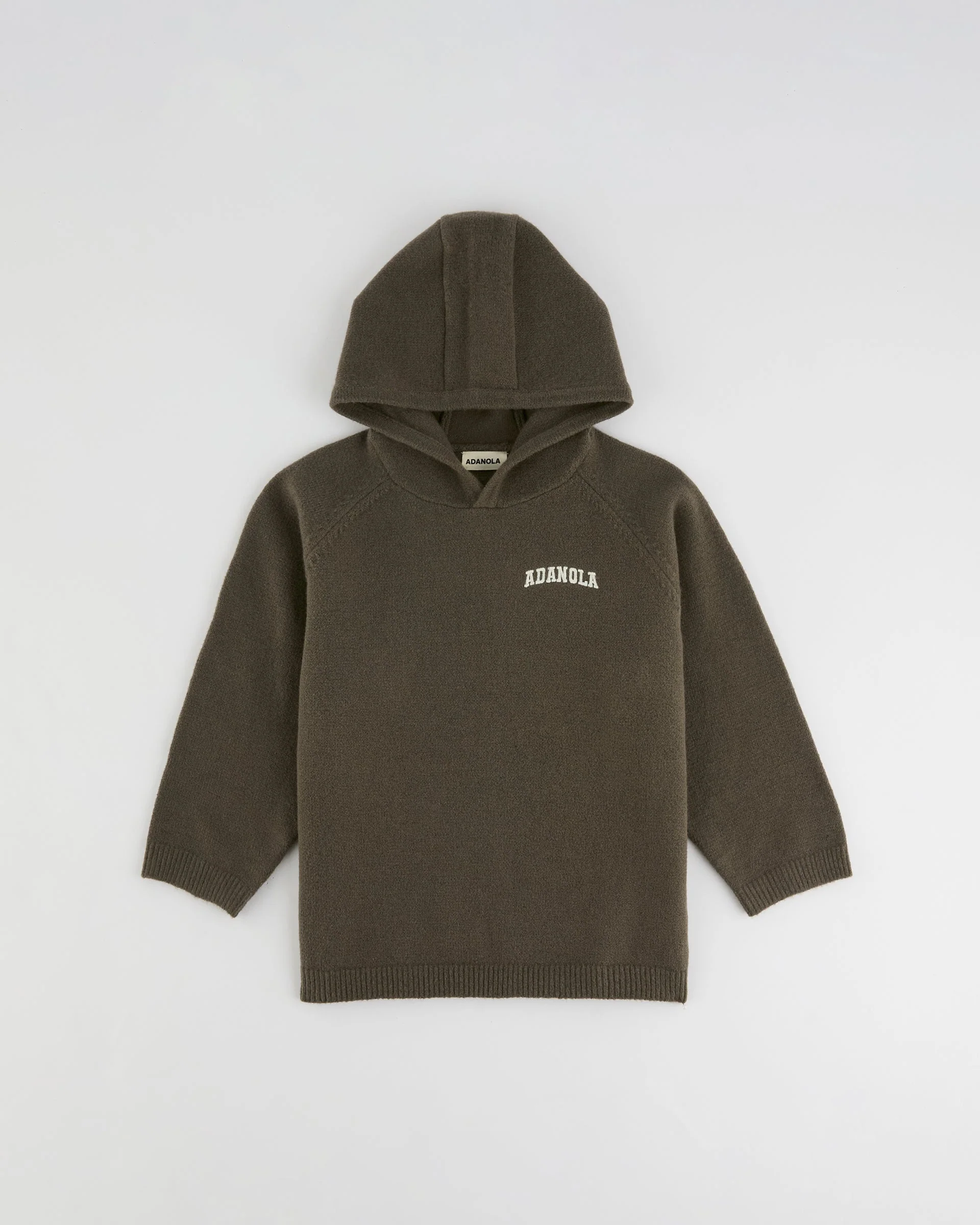 Mini Knit Hoodie - Dark Cocoa Brown