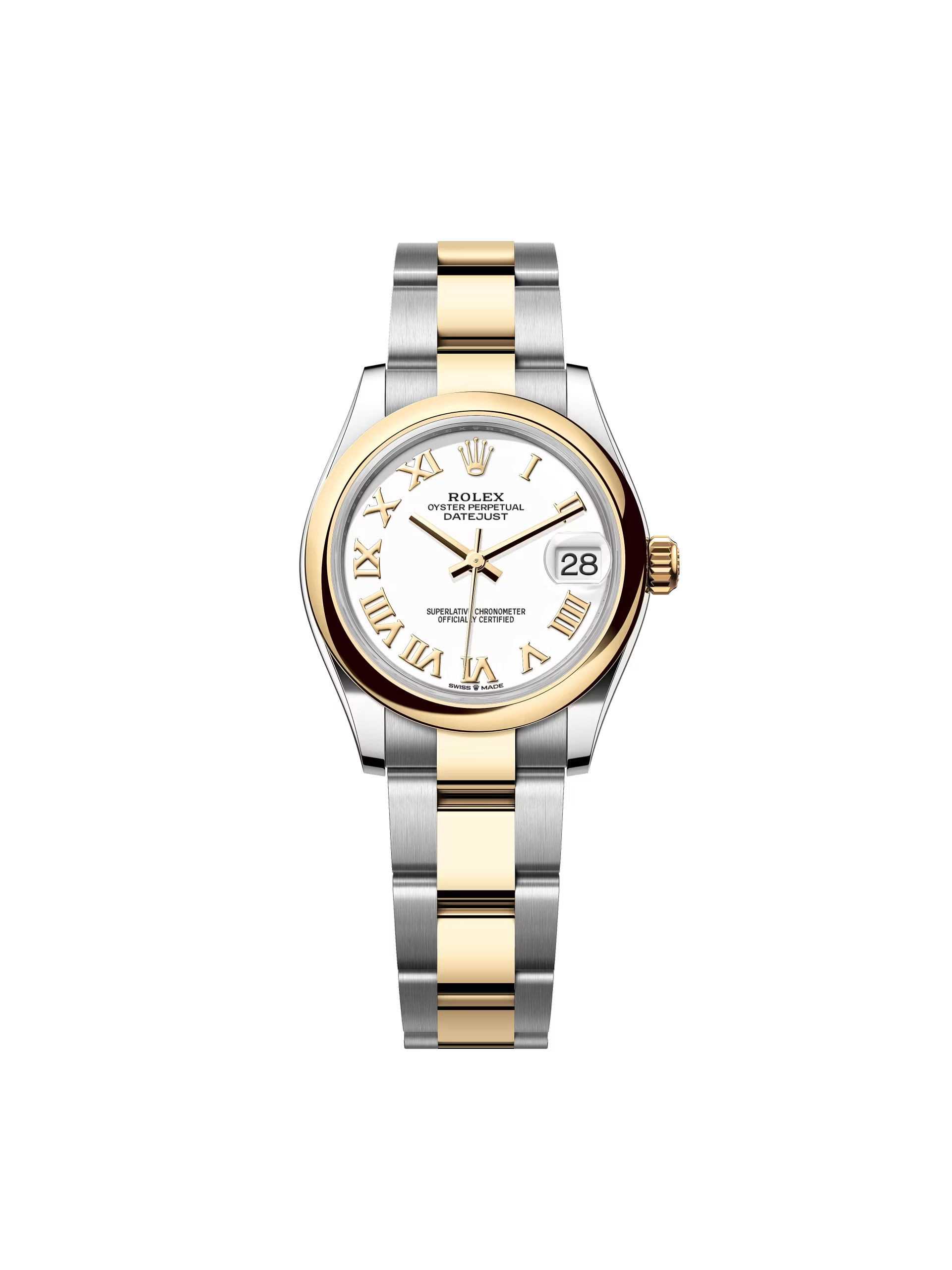 【Super Clone】RLX Datejust m278243-0001/0002 31mm White Dial Yellow Rolesor Oyster Watch