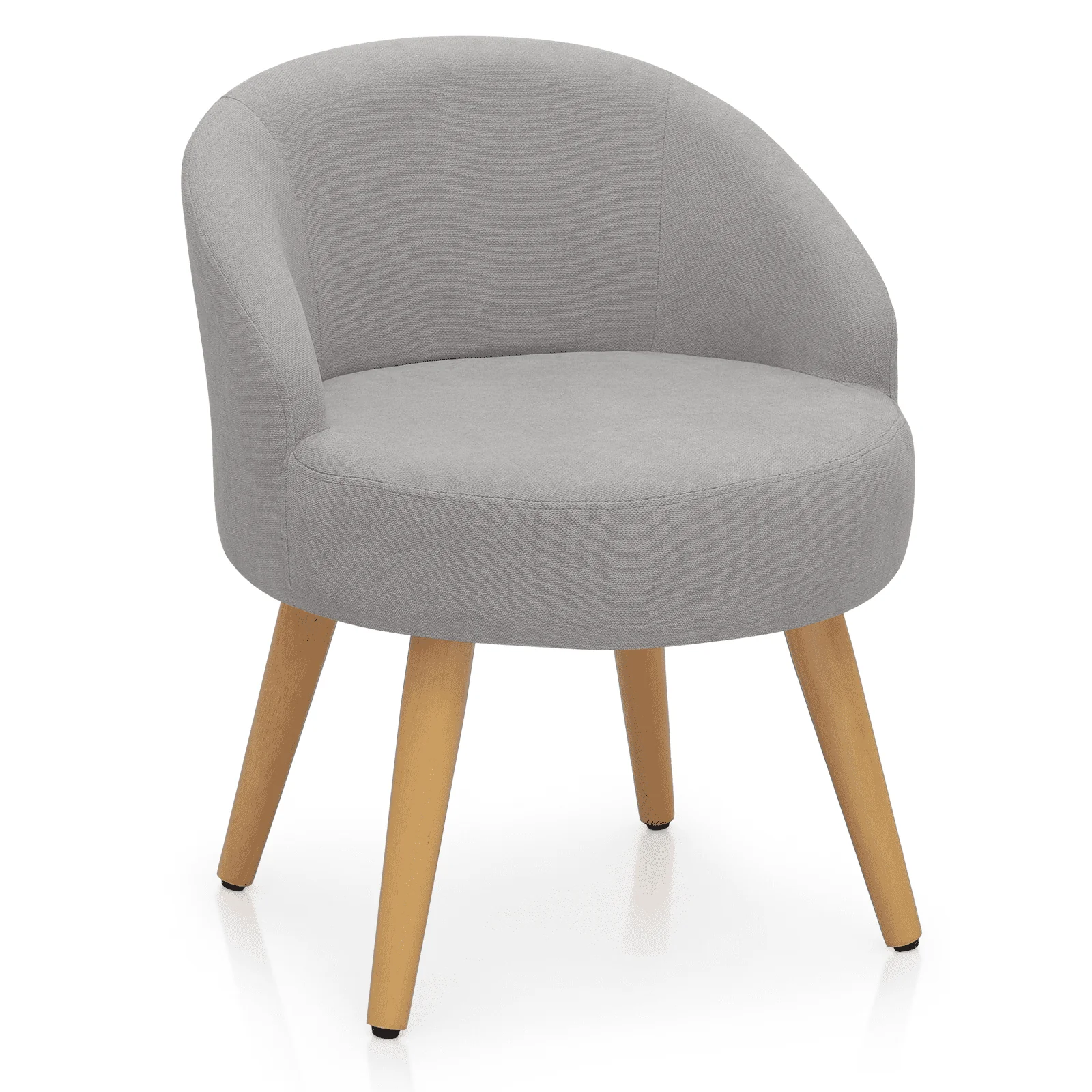 Velvet Accent Chair, Modern Upholstered Single Sofa Side Chair, Comfy Barrel Club Living Room Armchair with Golden Metal Legs for Bedroom Reading Room Office, Black(Black) - Image 6
