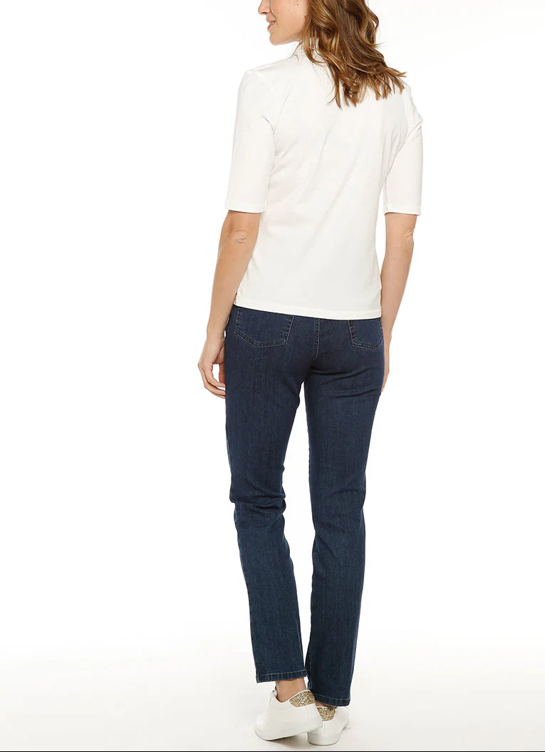 Polo femme en coton blanc naturel