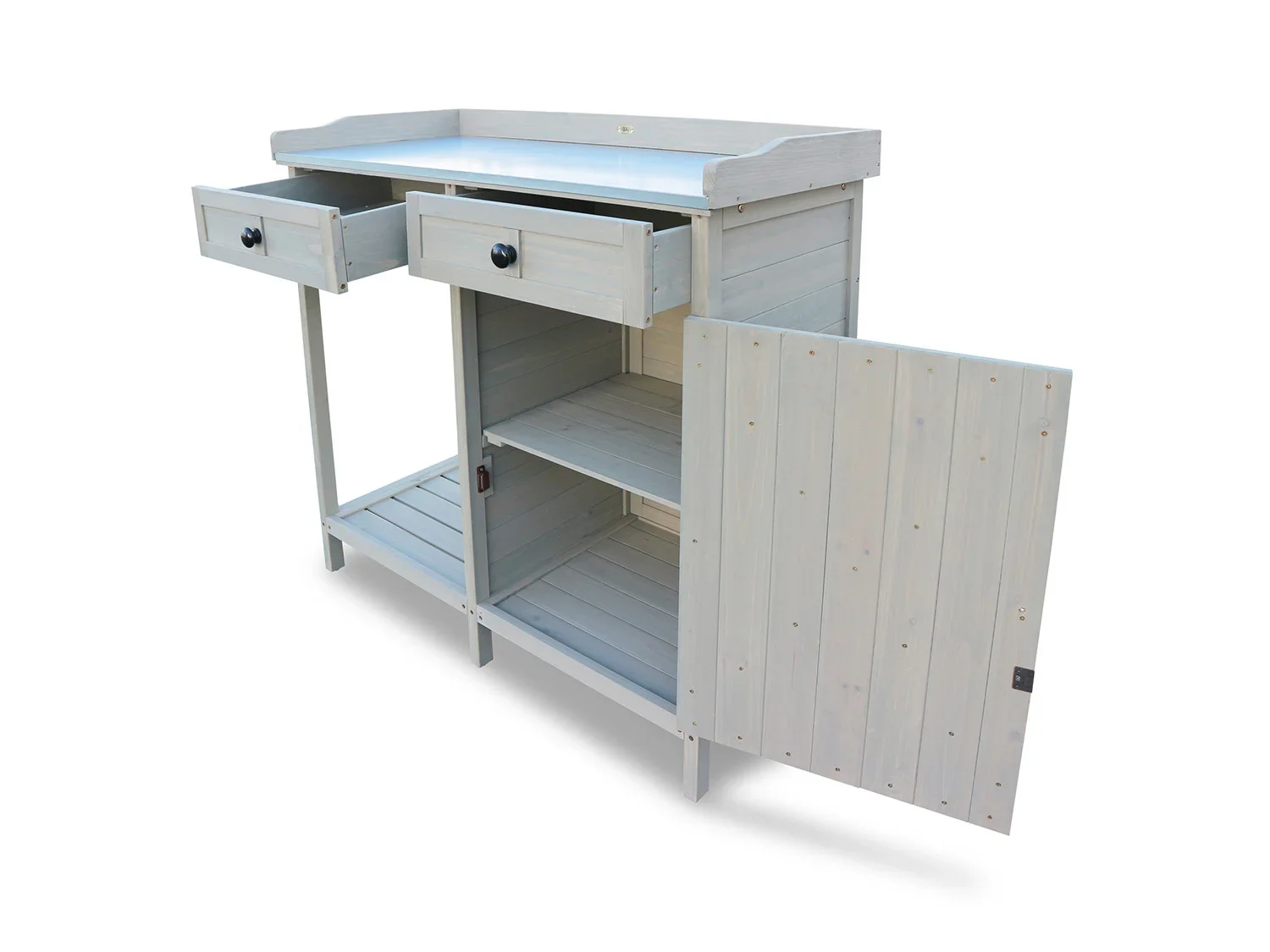 HABAU Table de jardin avec armoire infrieure, 98 x 48 x 95 cm